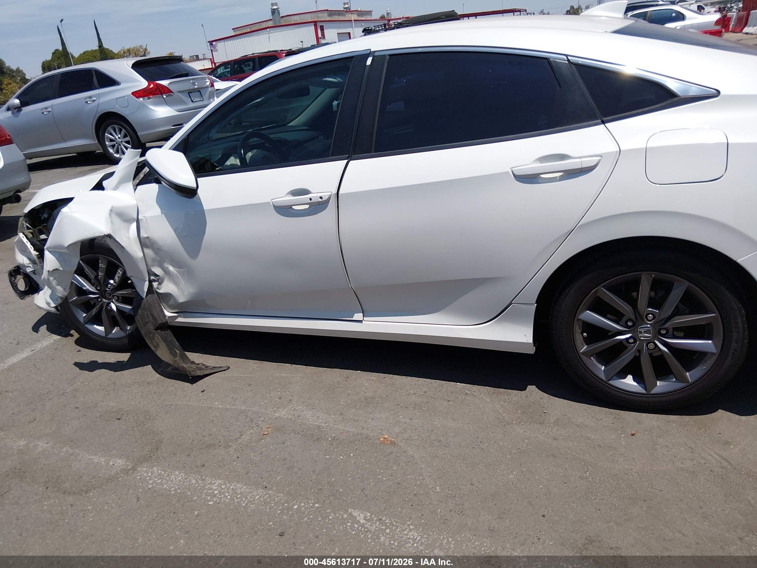 2020 Honda Civic Ex White vin: 19XFC1F36LE204788