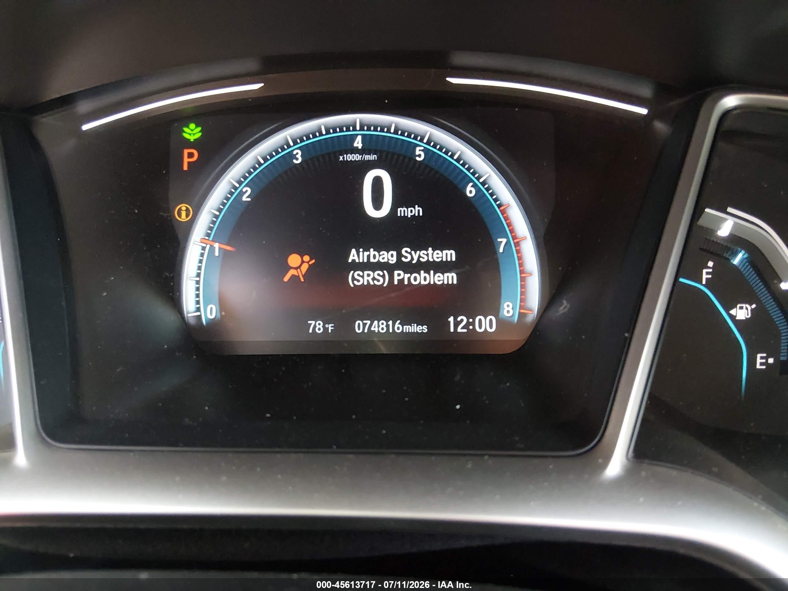 2020 Honda Civic Ex White vin: 19XFC1F36LE204788