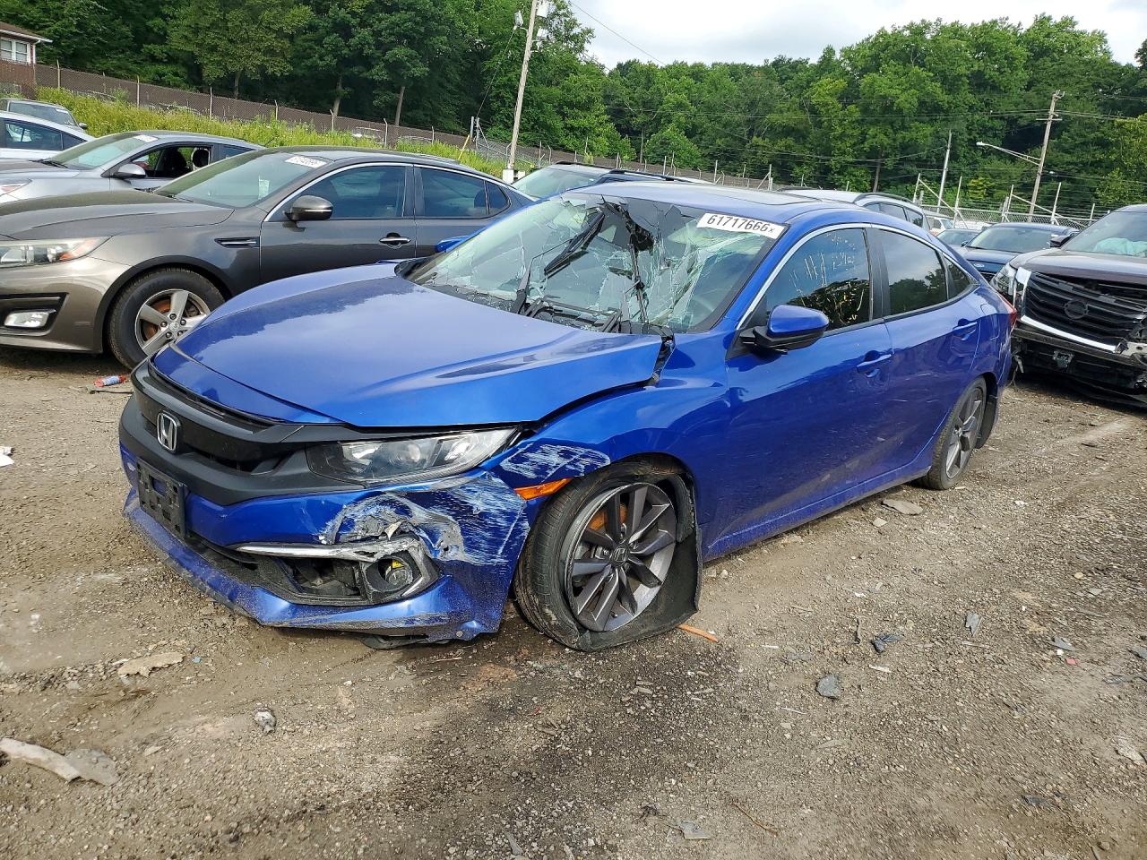 2020 Honda Civic Ex Blue vin: 19XFC1F36LE209151