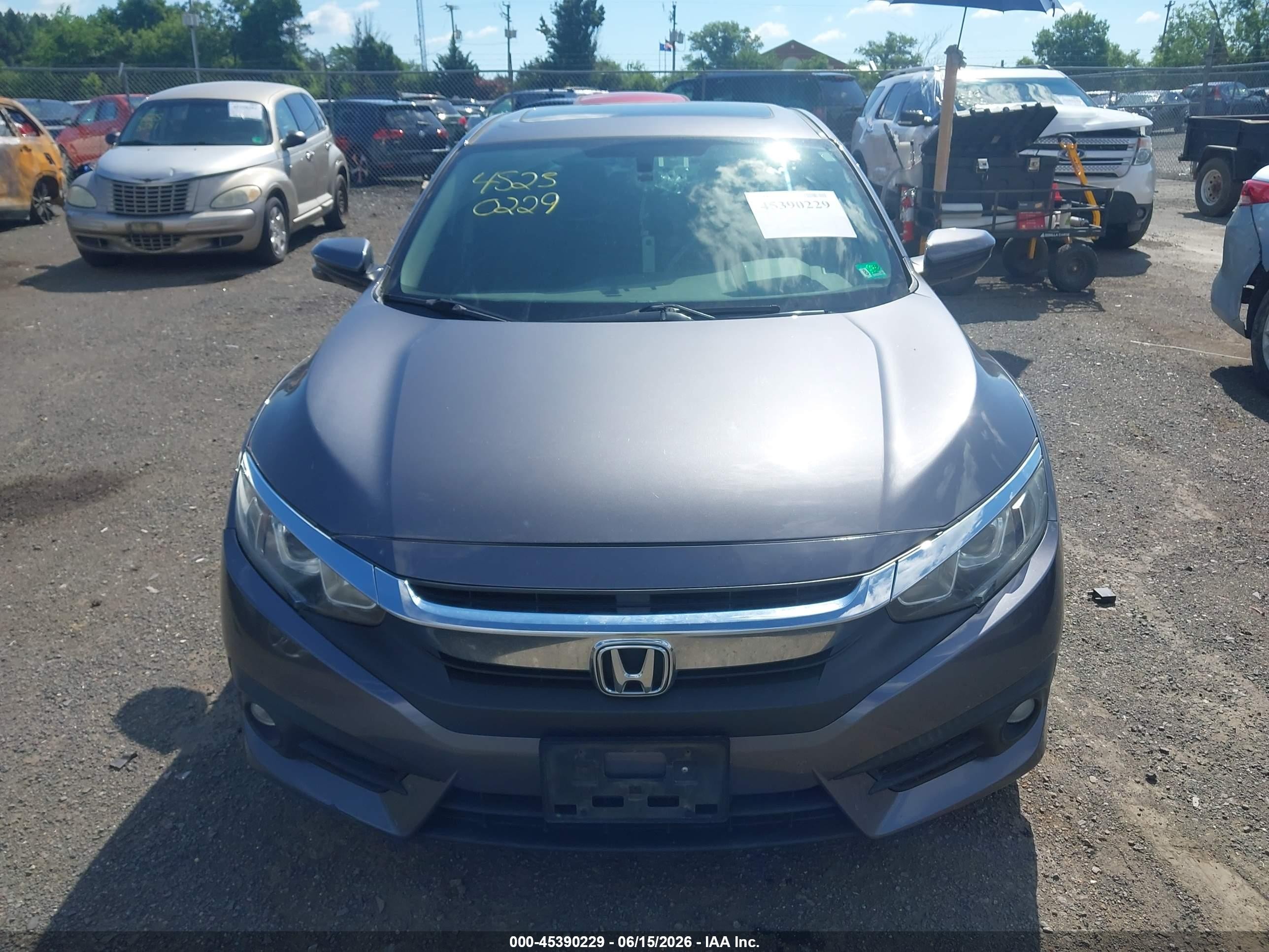 2017 Honda Civic Ex-t Gray vin: 19XFC1F37HE209487