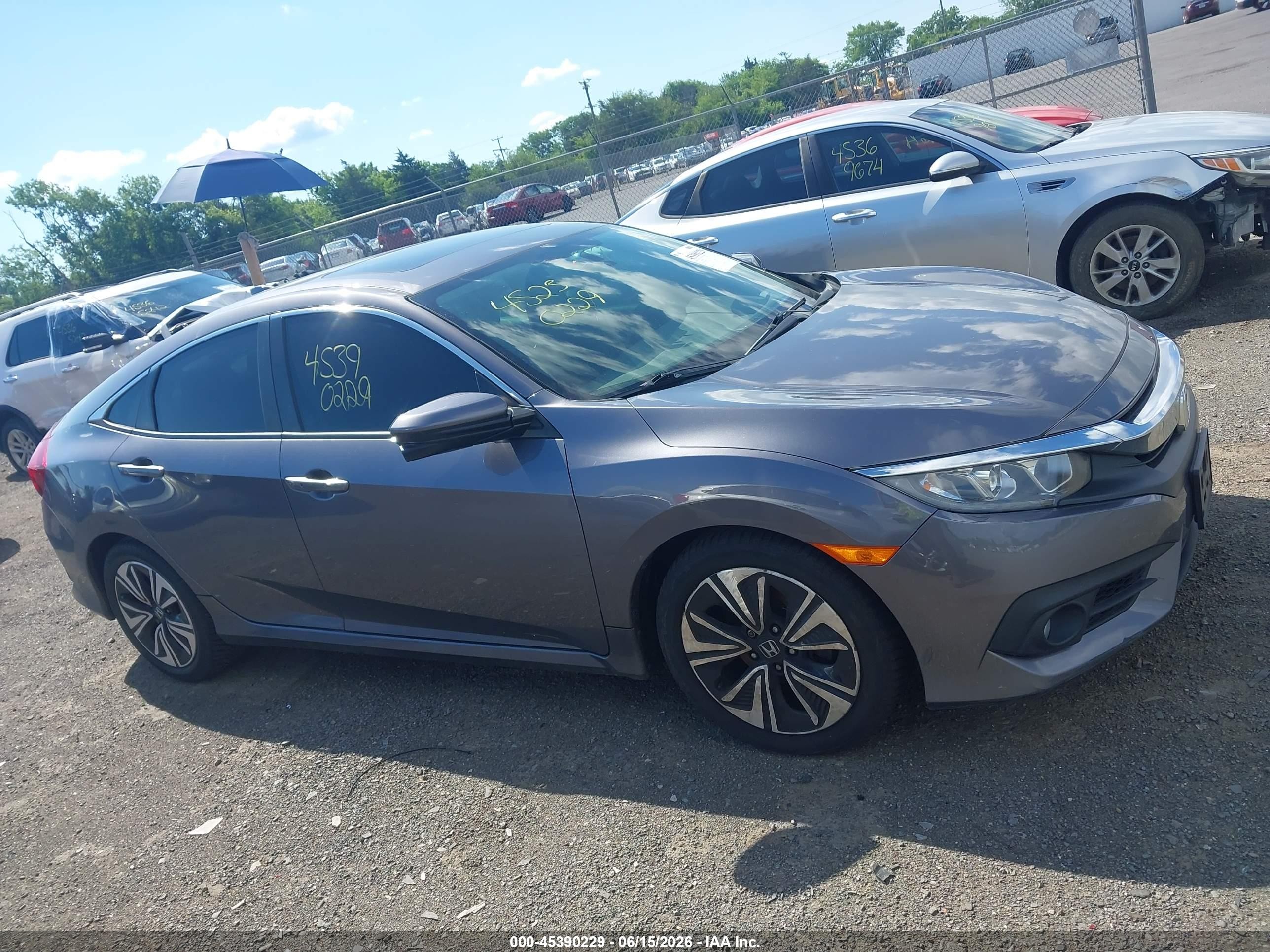 2017 Honda Civic Ex-t Gray vin: 19XFC1F37HE209487