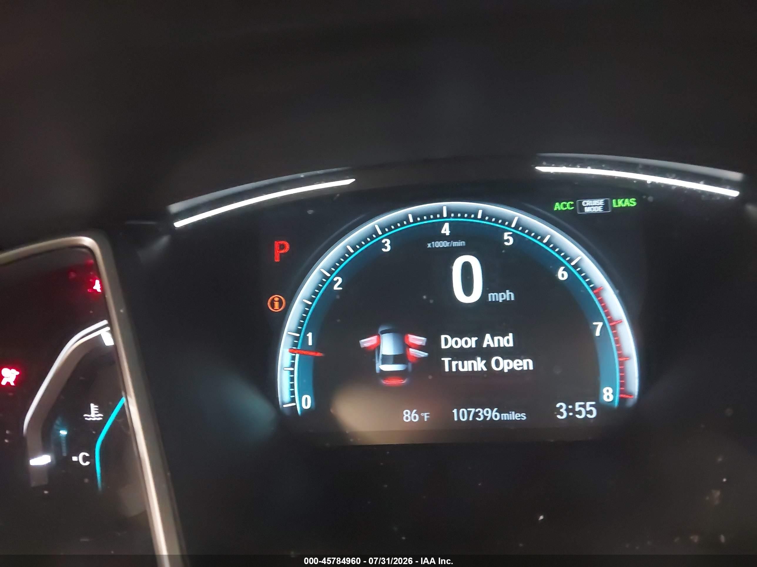 2020 Honda Civic Ex Gray vin: 19XFC1F37LE000940