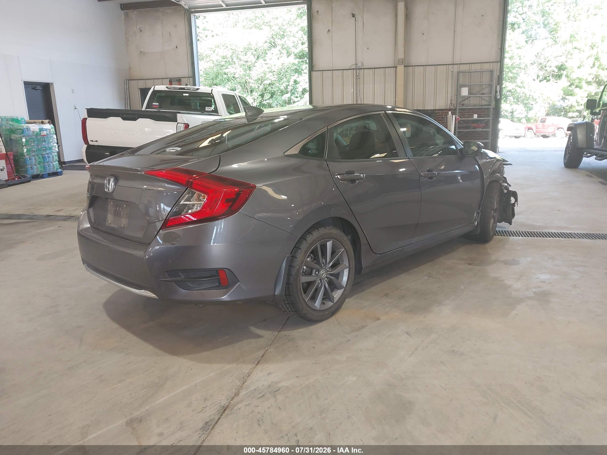 2020 Honda Civic Ex Gray vin: 19XFC1F37LE000940