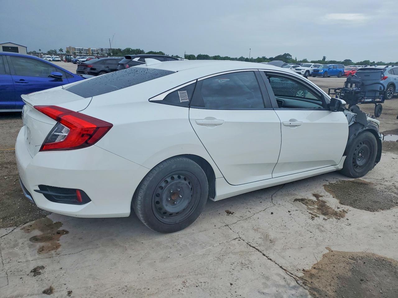 2020 Honda Civic Ex White vin: 19XFC1F37LE007077