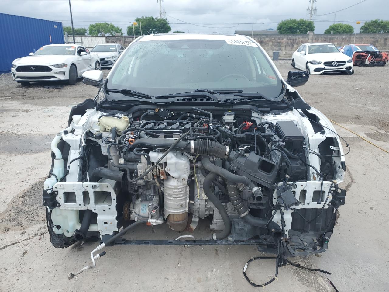 2020 Honda Civic Ex White vin: 19XFC1F37LE007077 Damage: Hood, Missing, Replacement Required