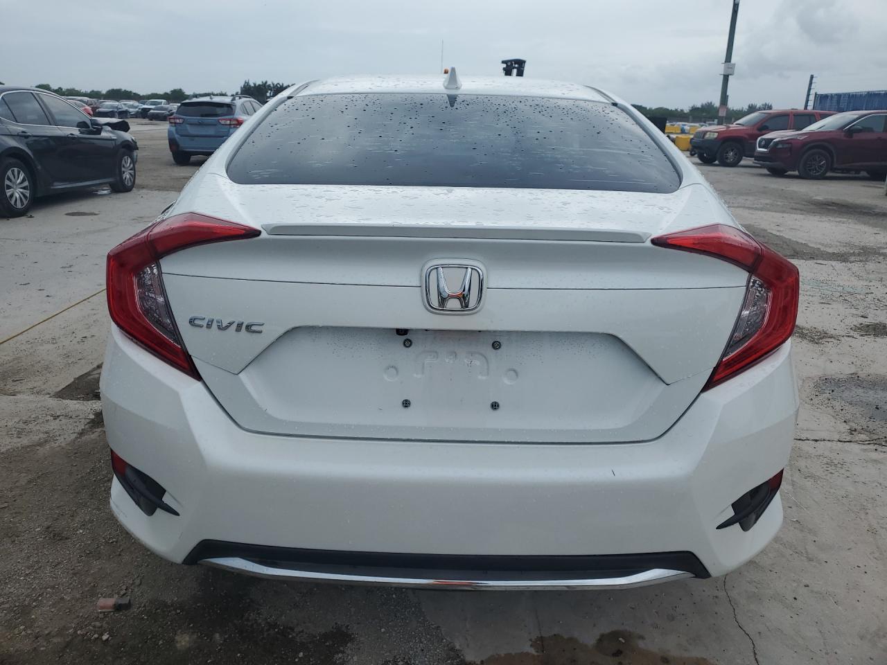 2020 Honda Civic Ex White vin: 19XFC1F37LE007077 Damage: Deck Lid, Chipped, 2