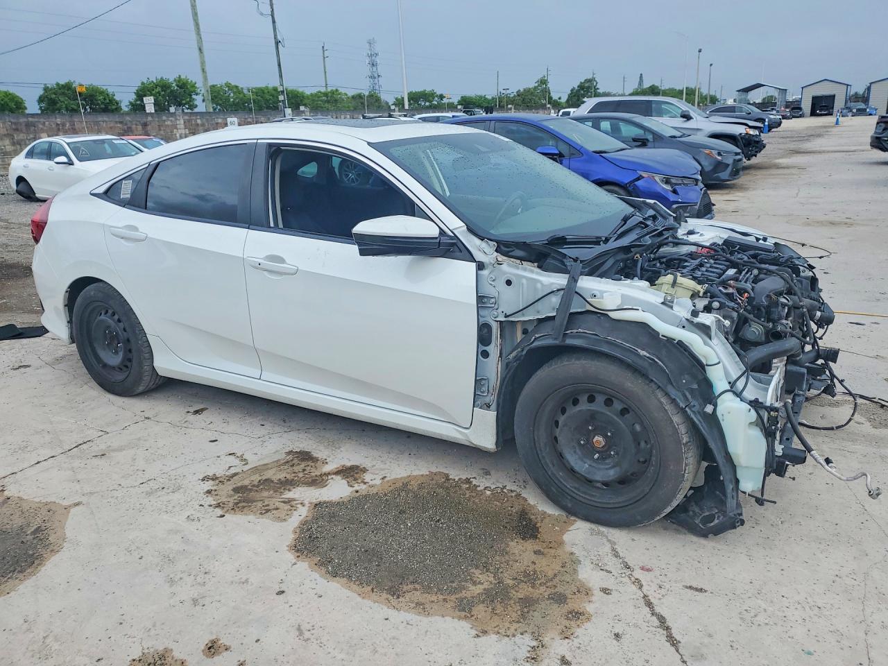 2020 Honda Civic Ex White vin: 19XFC1F37LE007077