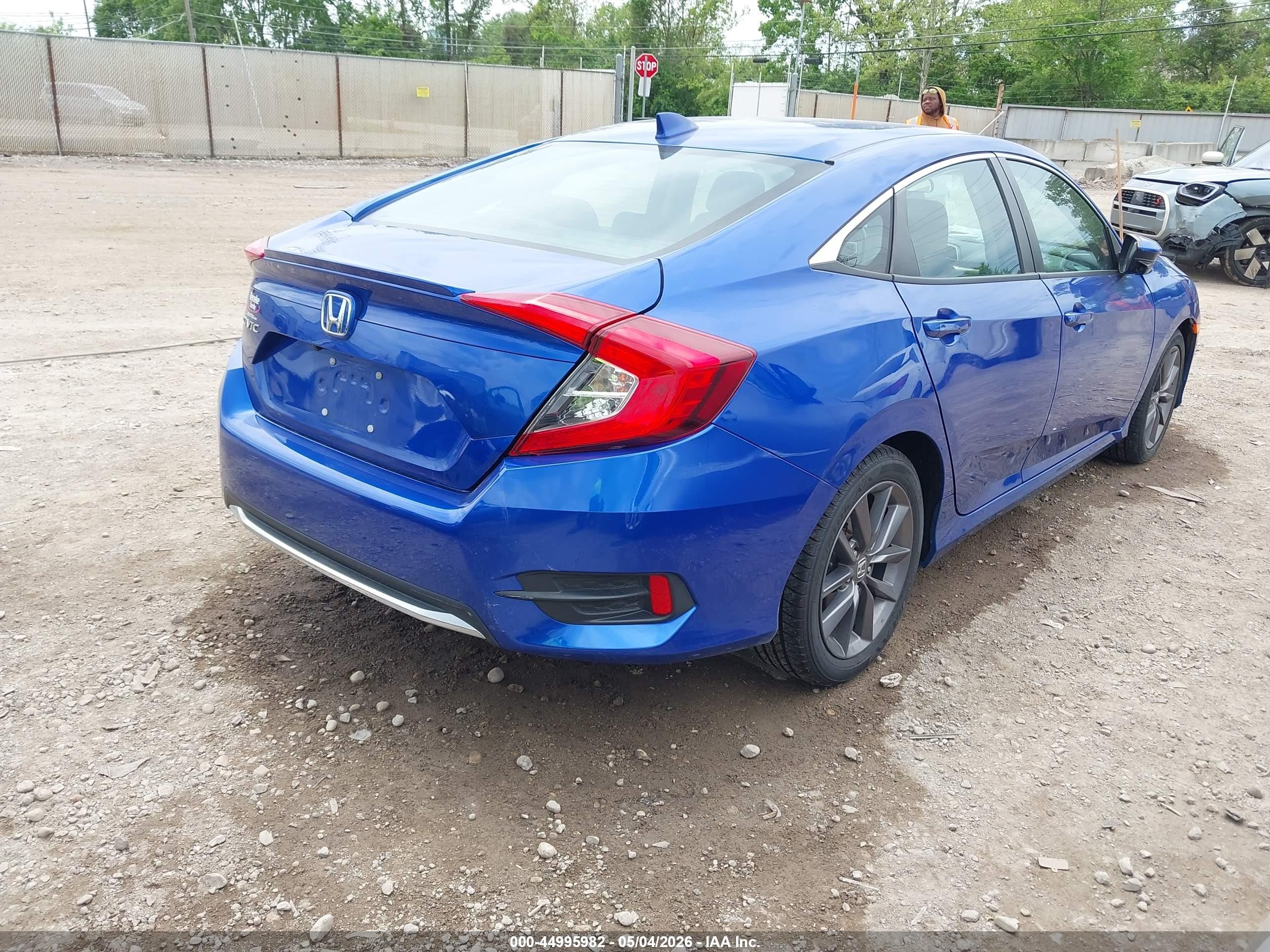 2021 Honda Civic Ex Синий vin: 19XFC1F37ME009378