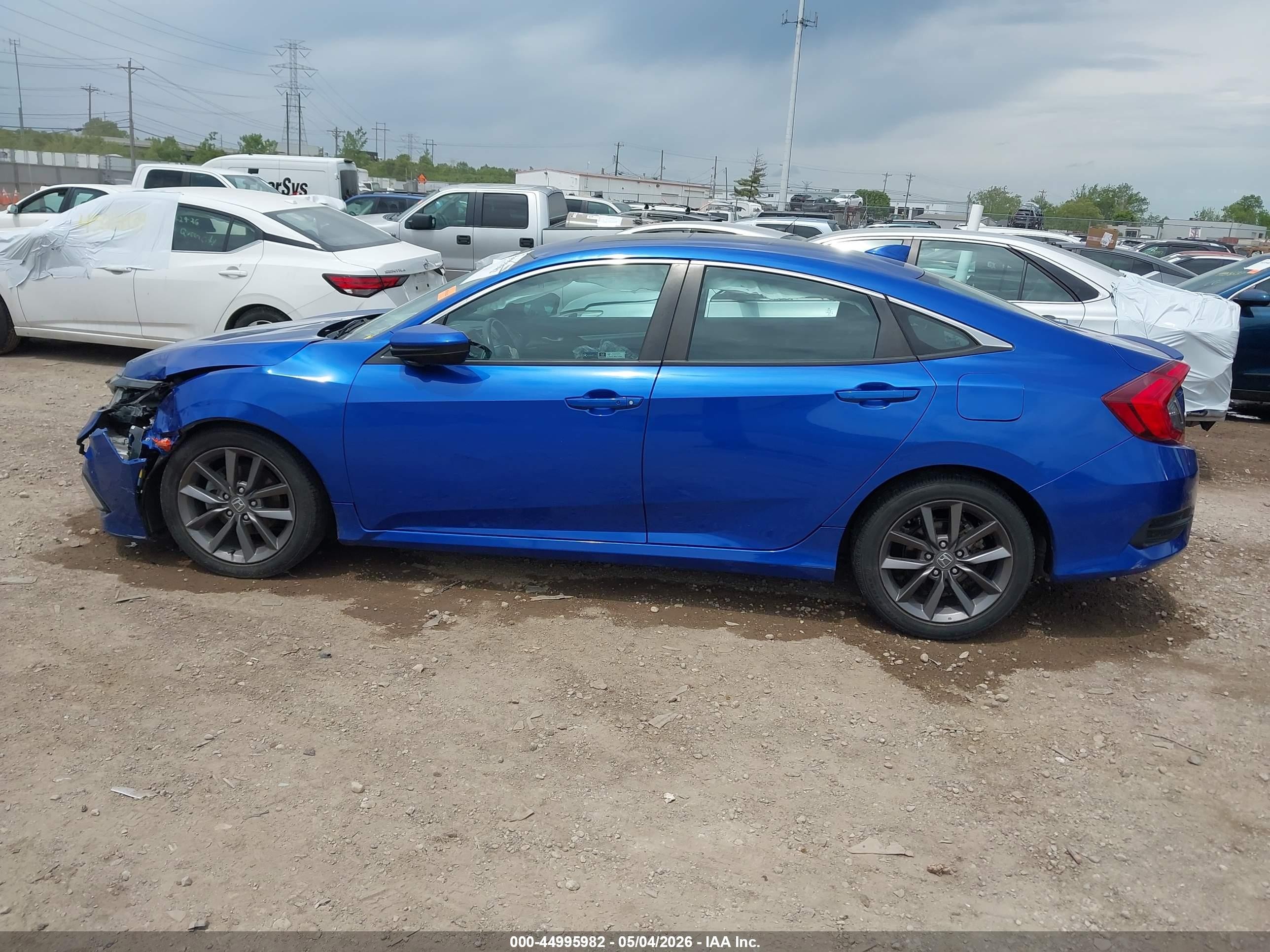 2021 Honda Civic Ex Синий vin: 19XFC1F37ME009378