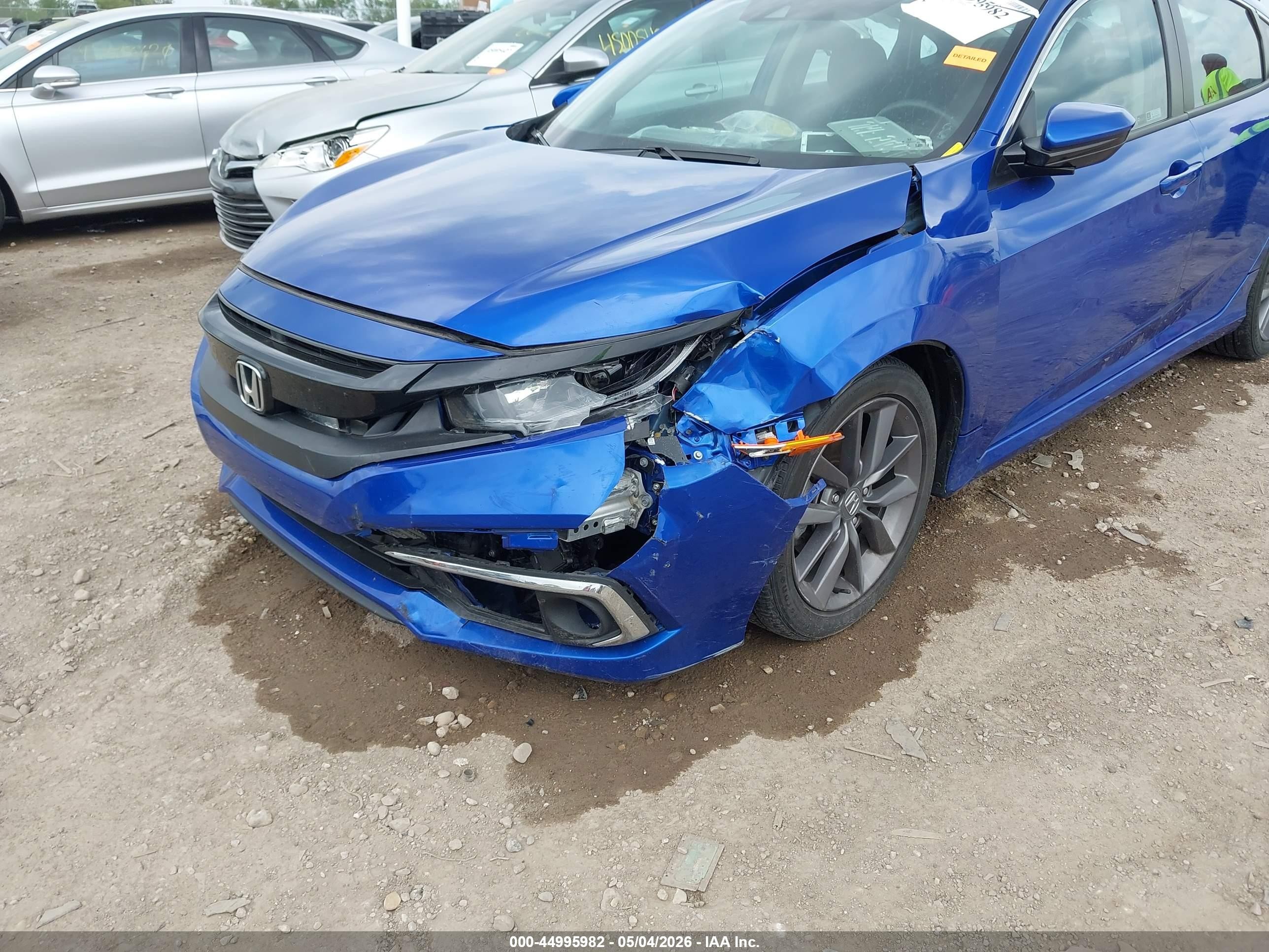 2021 Honda Civic Ex Синий vin: 19XFC1F37ME009378