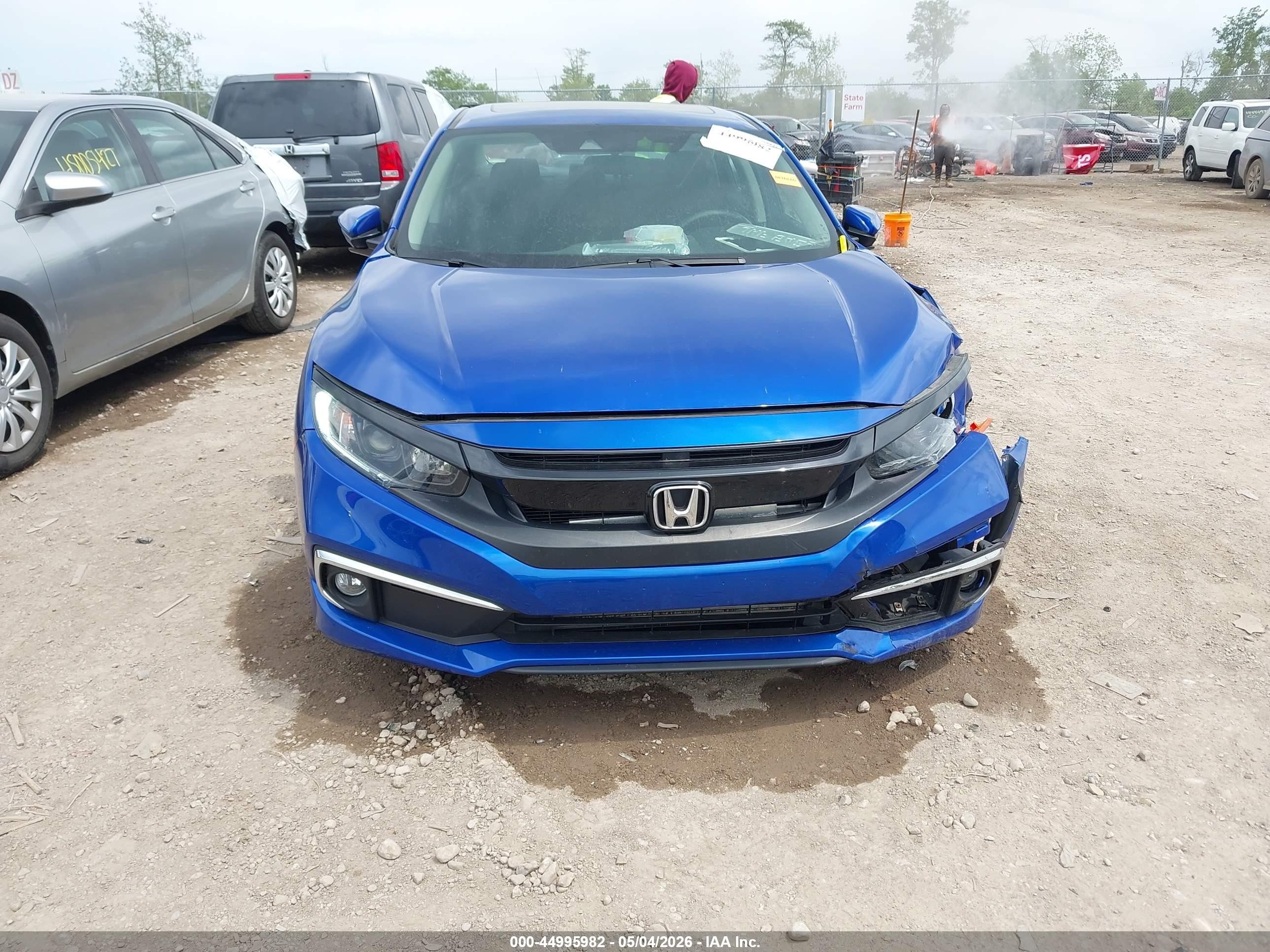 2021 Honda Civic Ex Синий vin: 19XFC1F37ME009378