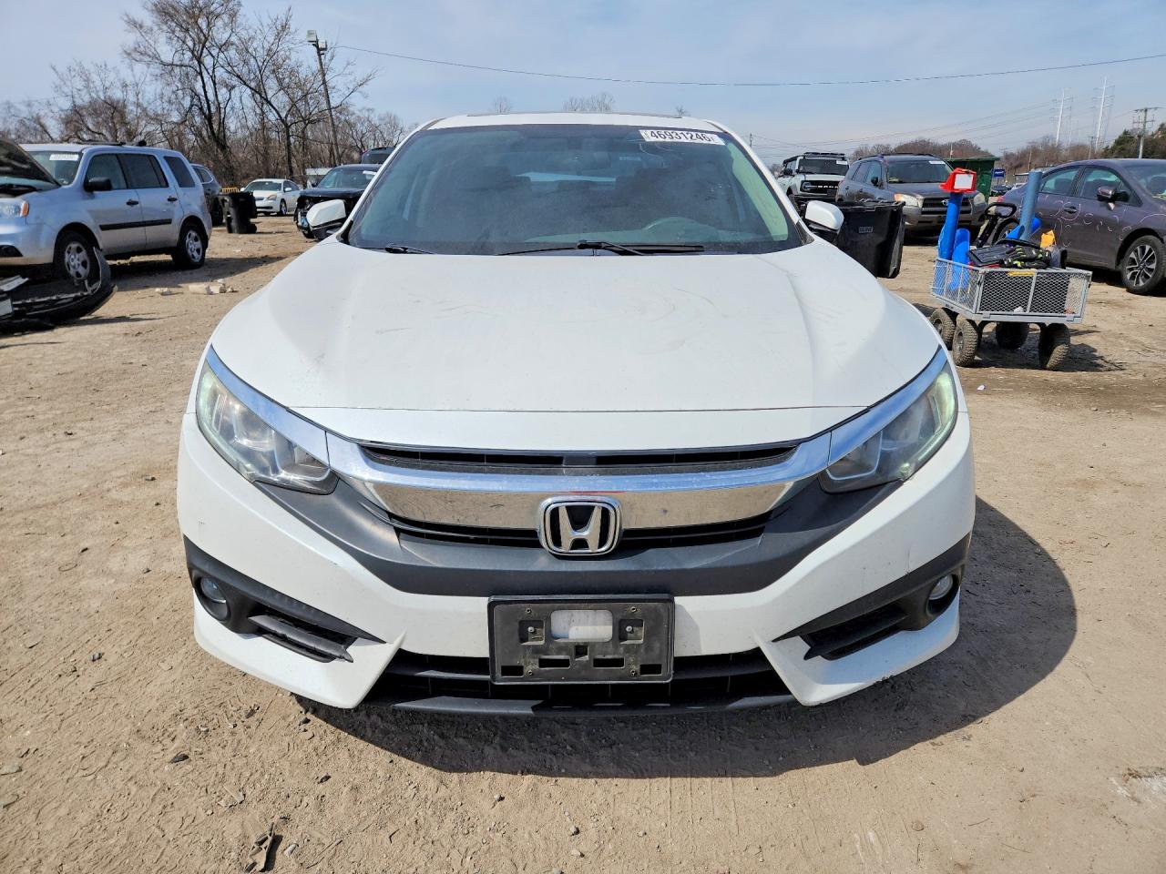 2017 Honda Civic Ex White vin: 19XFC1F38HE017401