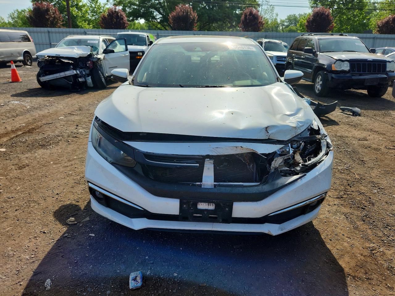 2019 Honda Civic Ex White vin: 19XFC1F38KE201003