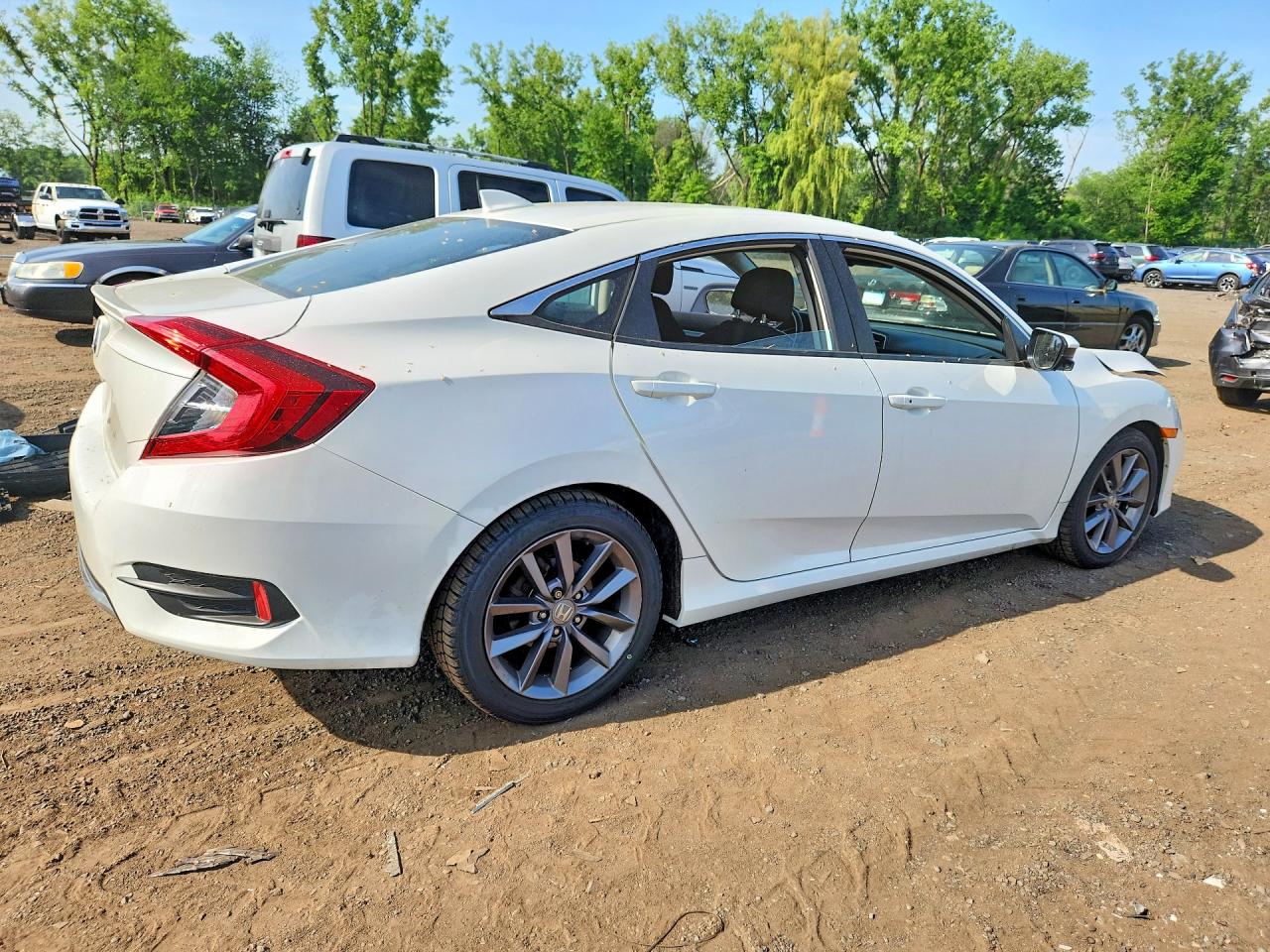 2019 Honda Civic Ex White vin: 19XFC1F38KE201003