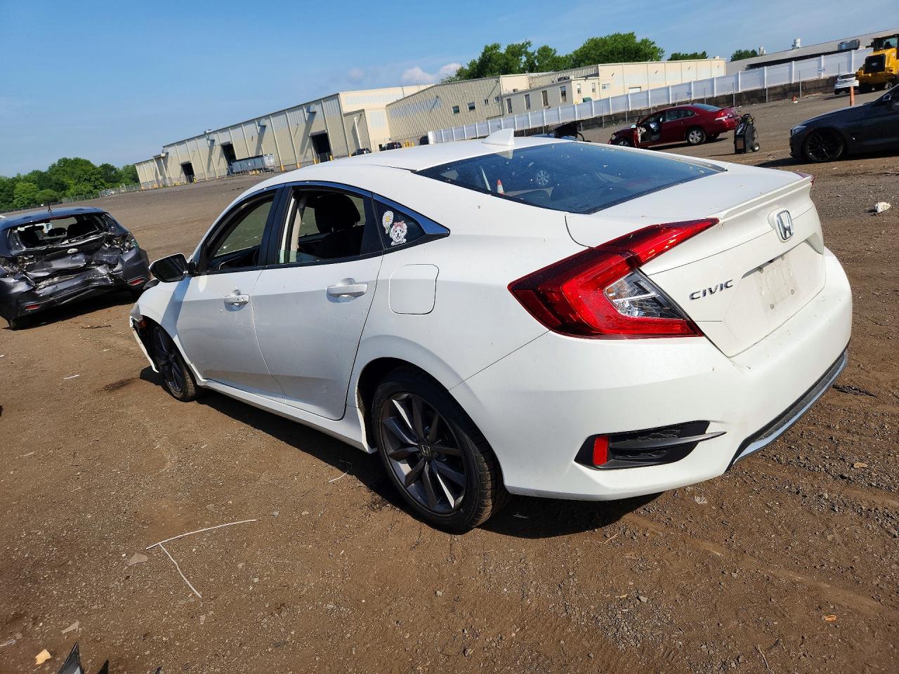2019 Honda Civic Ex White vin: 19XFC1F38KE201003