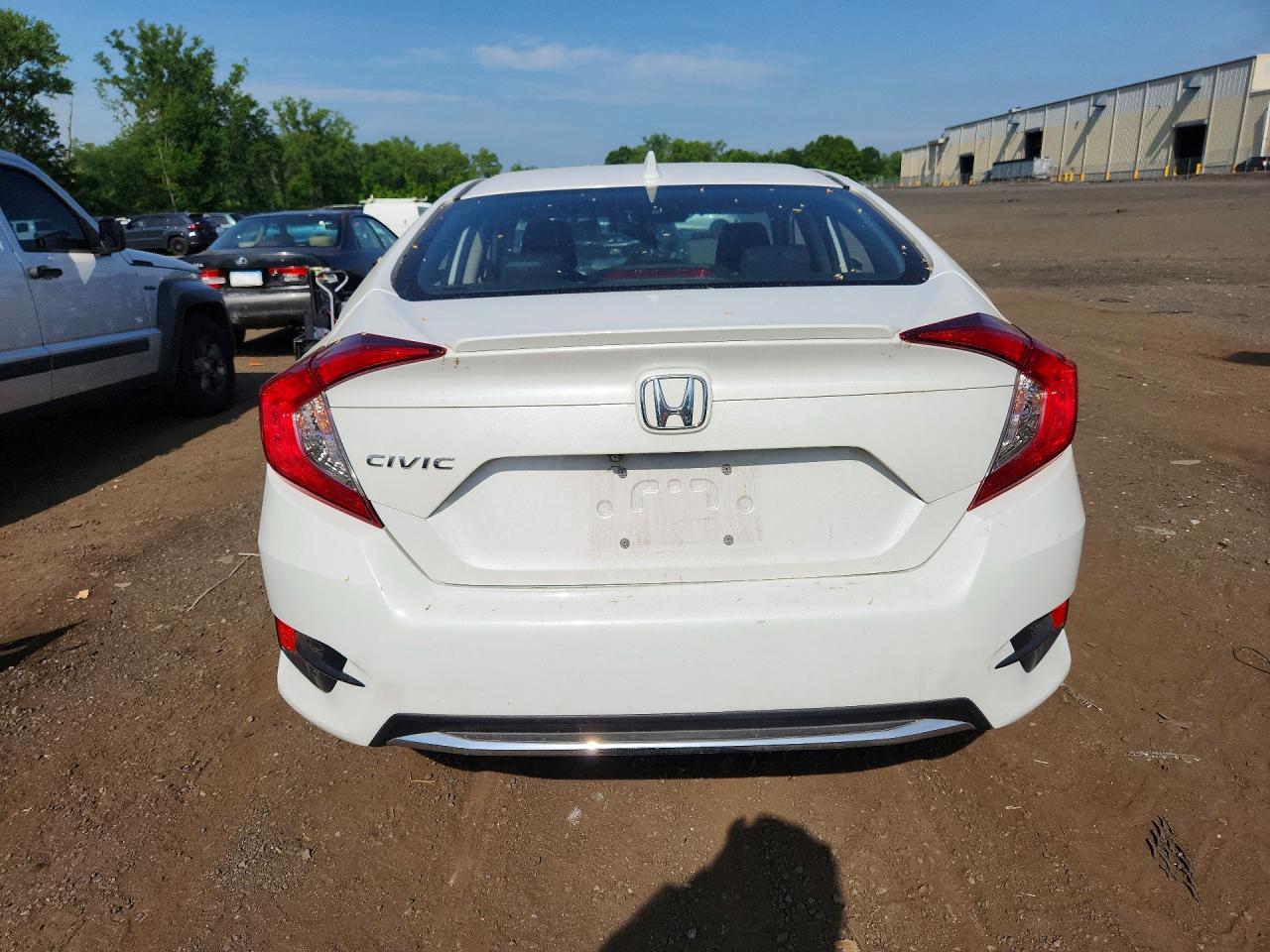 2019 Honda Civic Ex White vin: 19XFC1F38KE201003