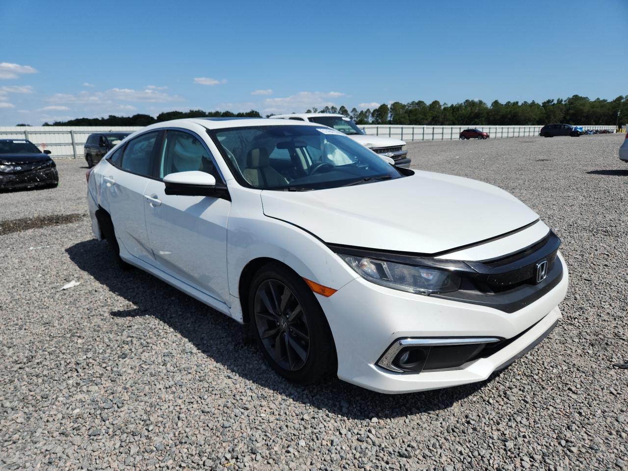 2020 Honda Civic Ex White vin: 19XFC1F38LE013194