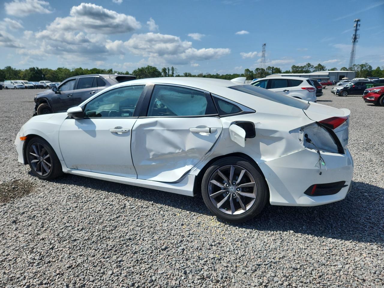 2020 Honda Civic Ex White vin: 19XFC1F38LE013194