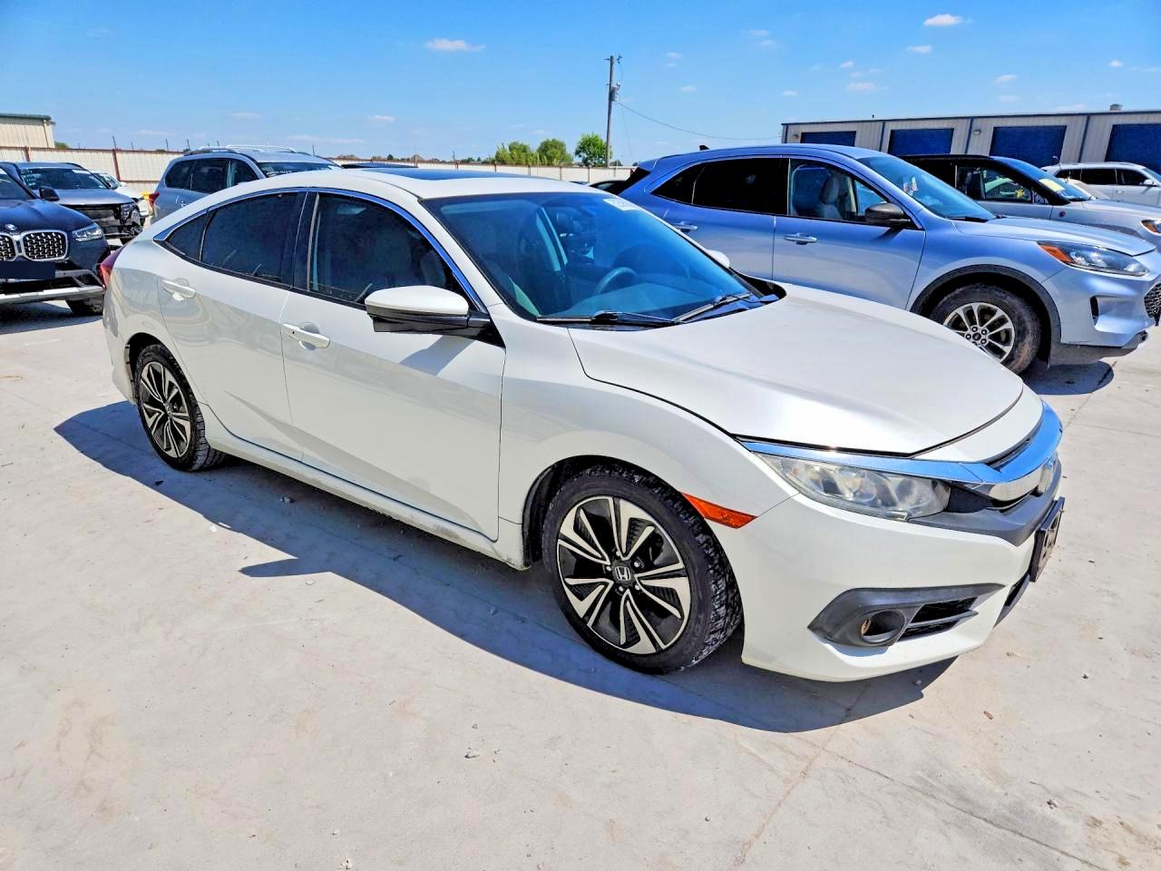 2016 Honda Civic Ex Белый vin: 19XFC1F3XGE206744