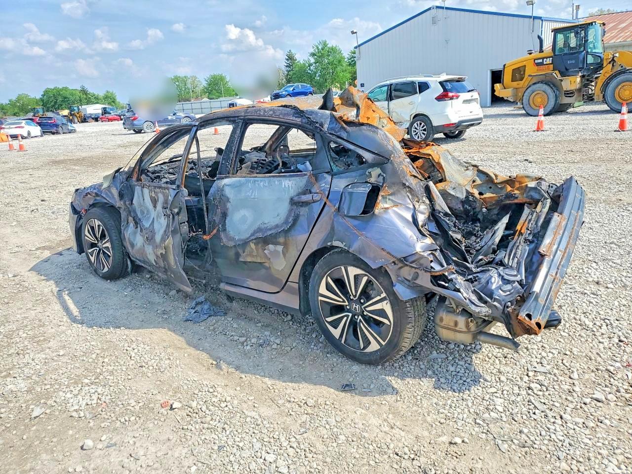 2017 Honda Civic Ex Gray vin: 19XFC1F3XHE009686