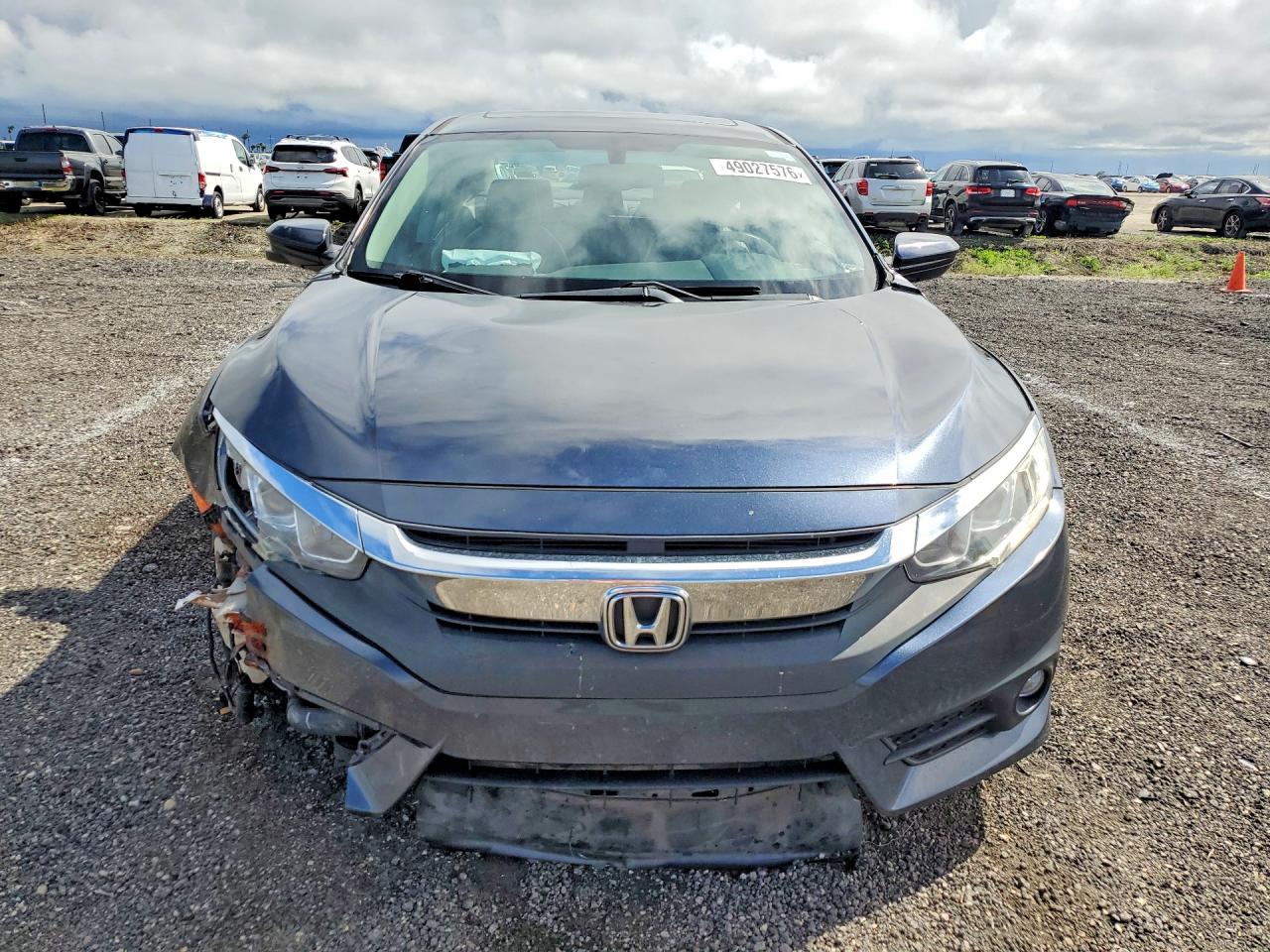 2017 Honda Civic Exl Blue vin: 19XFC1F71HE018375