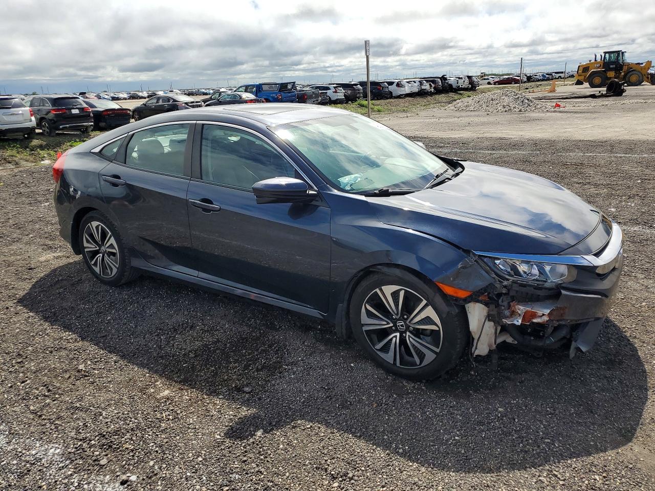 2017 Honda Civic Exl Blue vin: 19XFC1F71HE018375