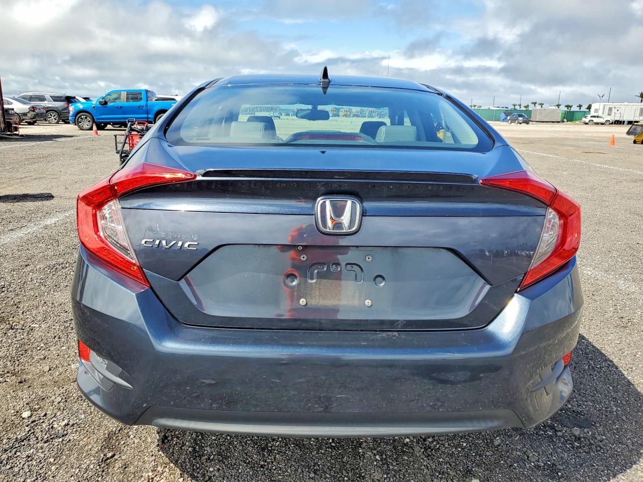 2017 Honda Civic Exl Blue vin: 19XFC1F71HE018375