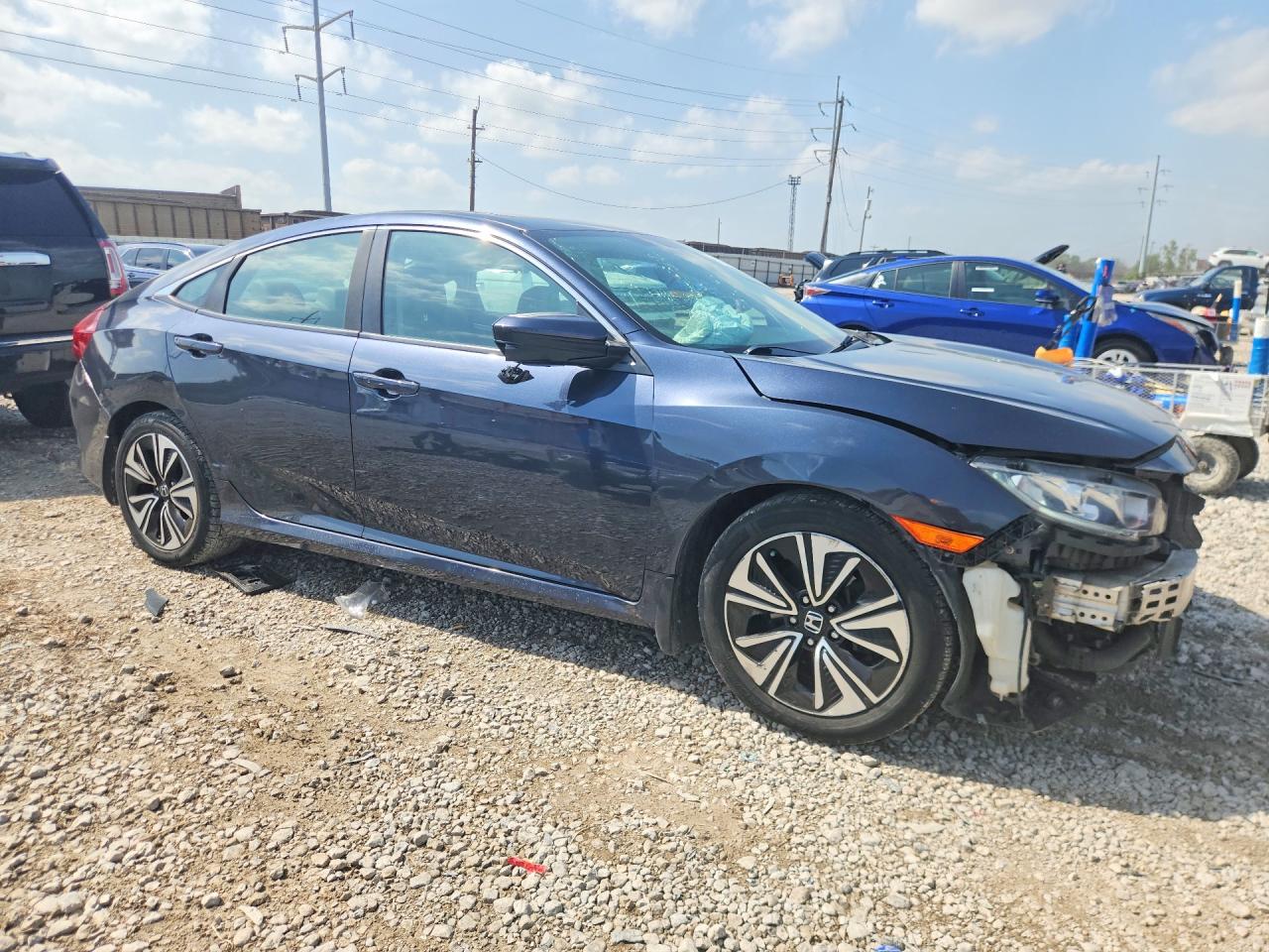 2017 Honda Civic Exl Silver vin: 19XFC1F71HE022376
