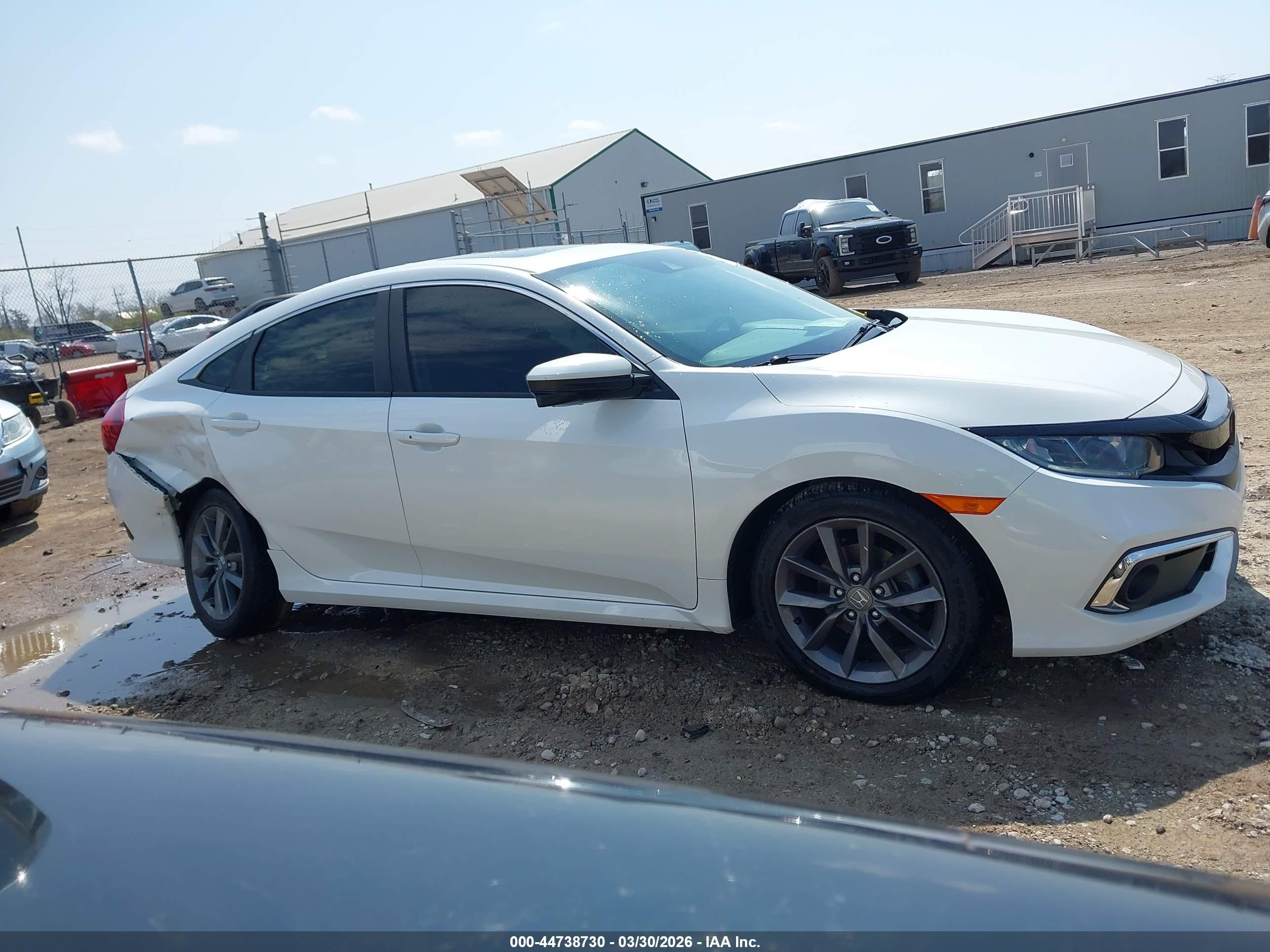 2019 Honda Civic Ex-l White vin: 19XFC1F74KE000251