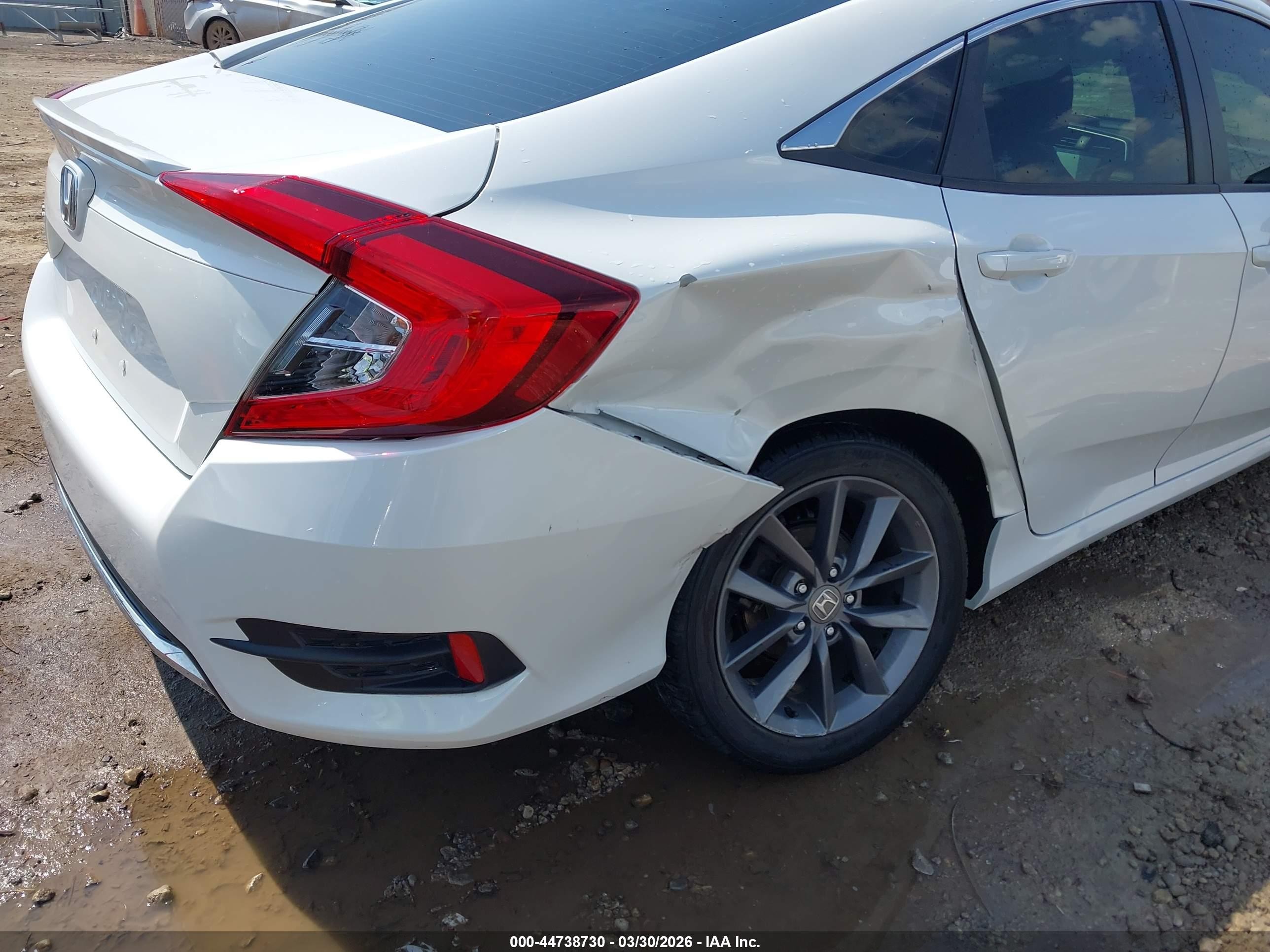 2019 Honda Civic Ex-l White vin: 19XFC1F74KE000251