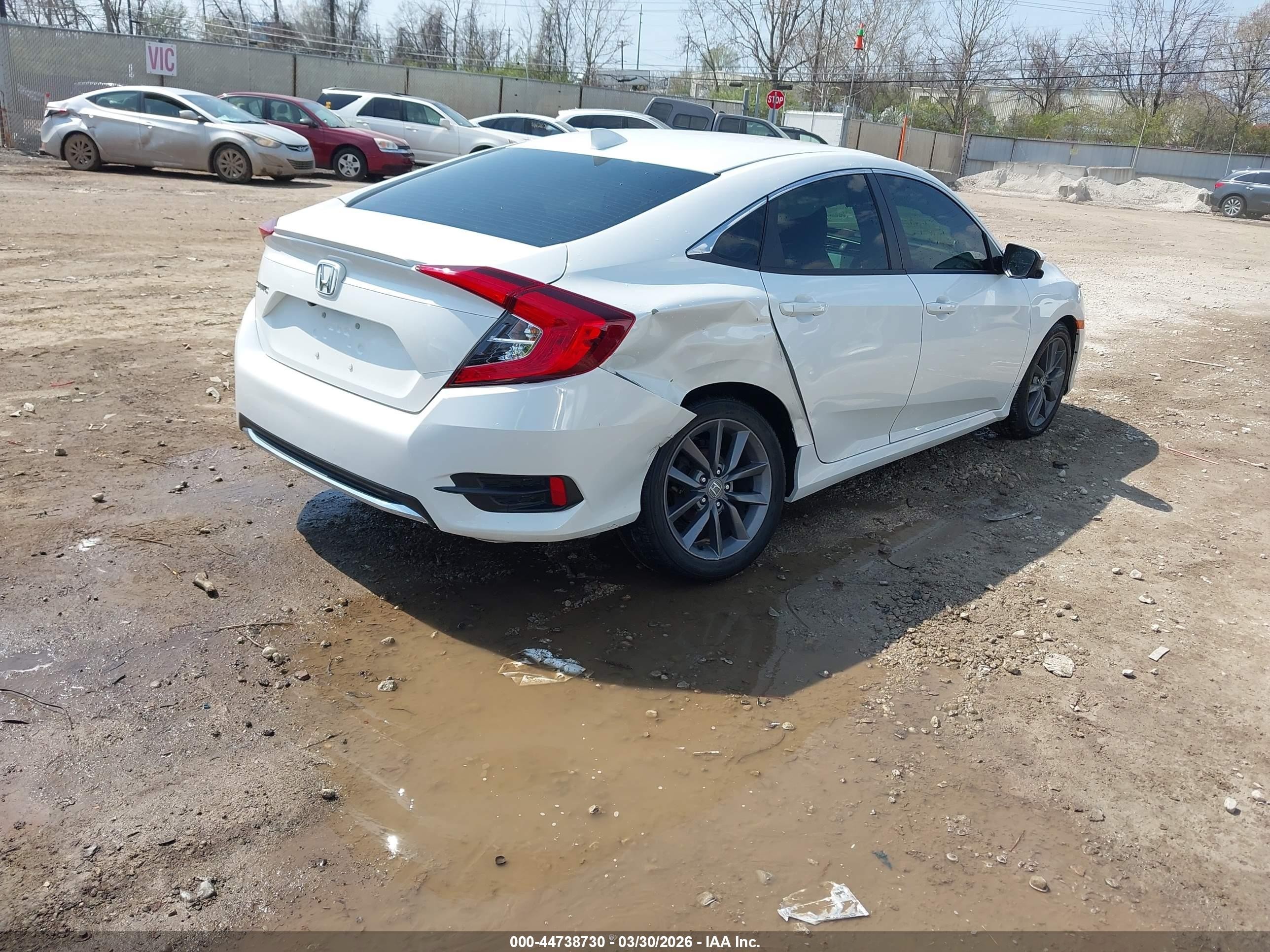 2019 Honda Civic Ex-l White vin: 19XFC1F74KE000251