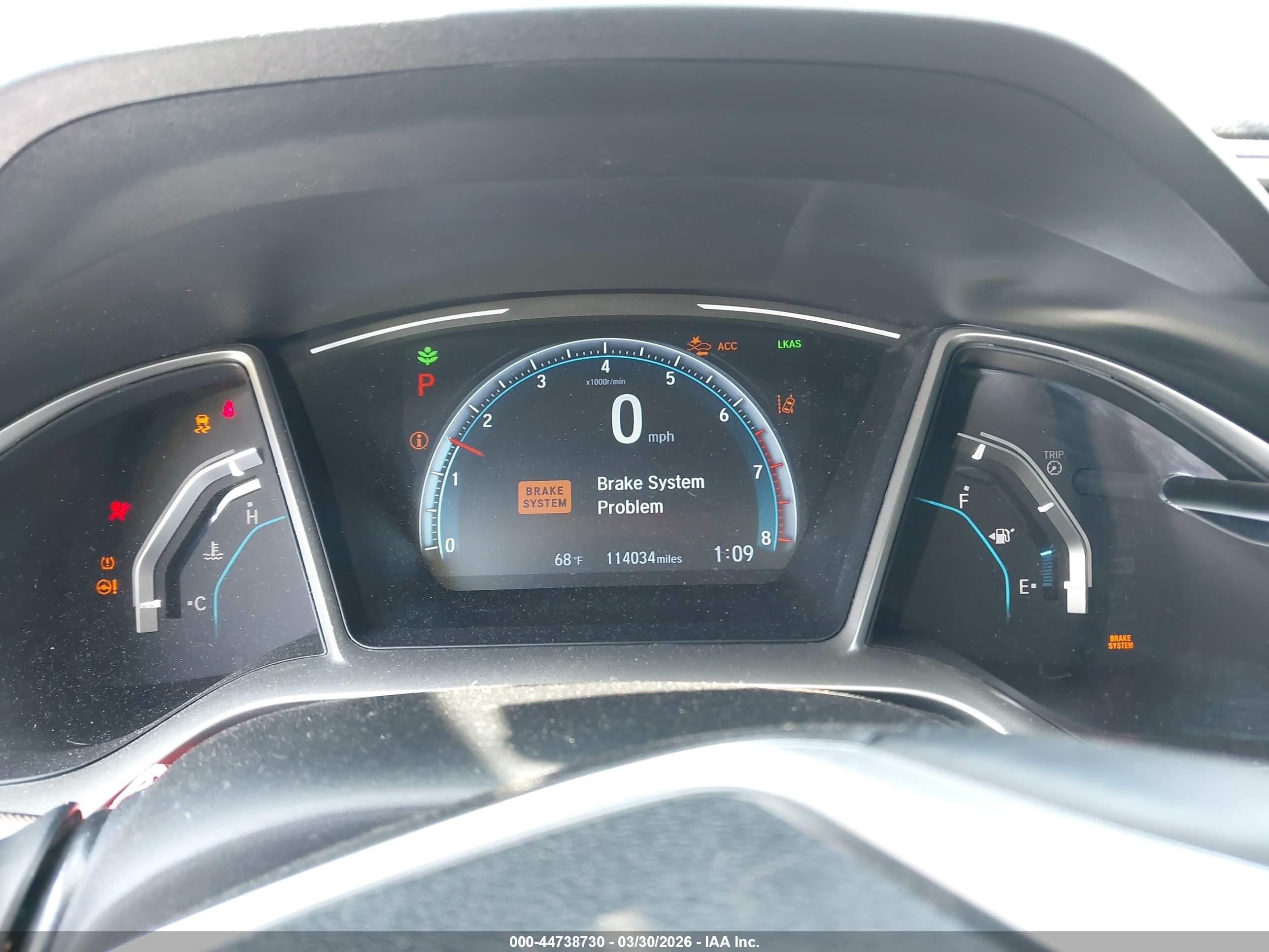 2019 Honda Civic Ex-l White vin: 19XFC1F74KE000251