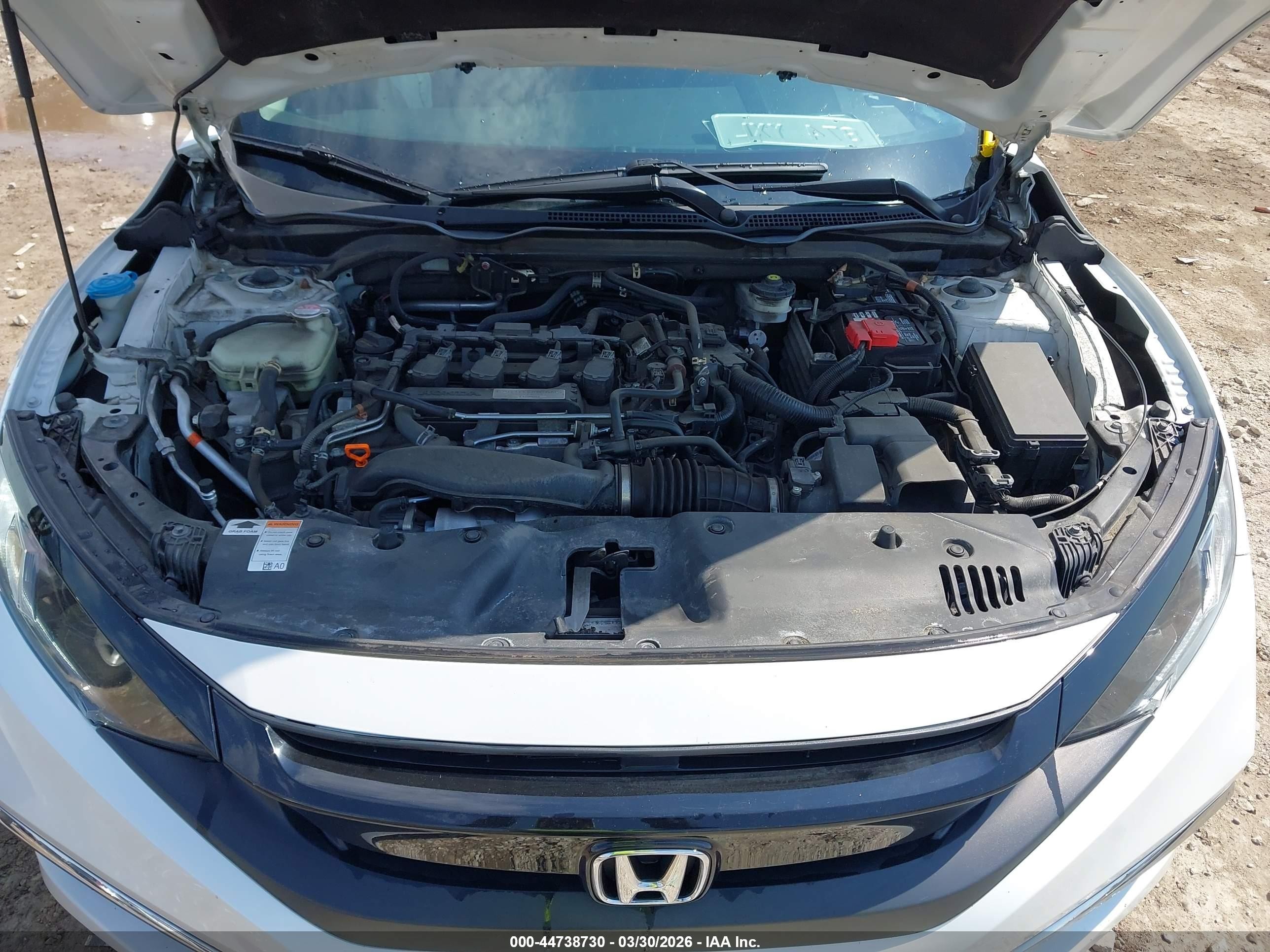 2019 Honda Civic Ex-l White vin: 19XFC1F74KE000251