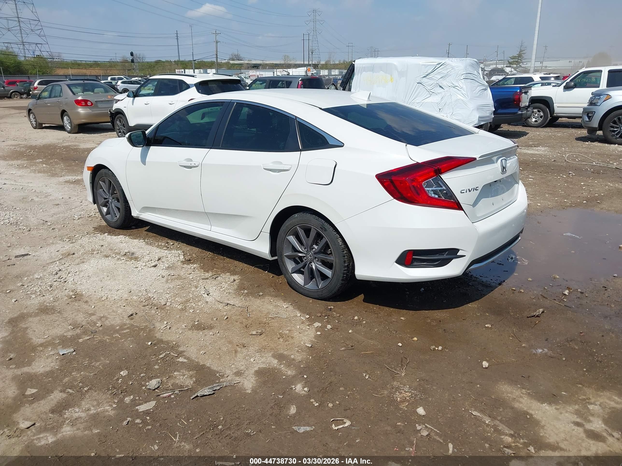 2019 Honda Civic Ex-l White vin: 19XFC1F74KE000251