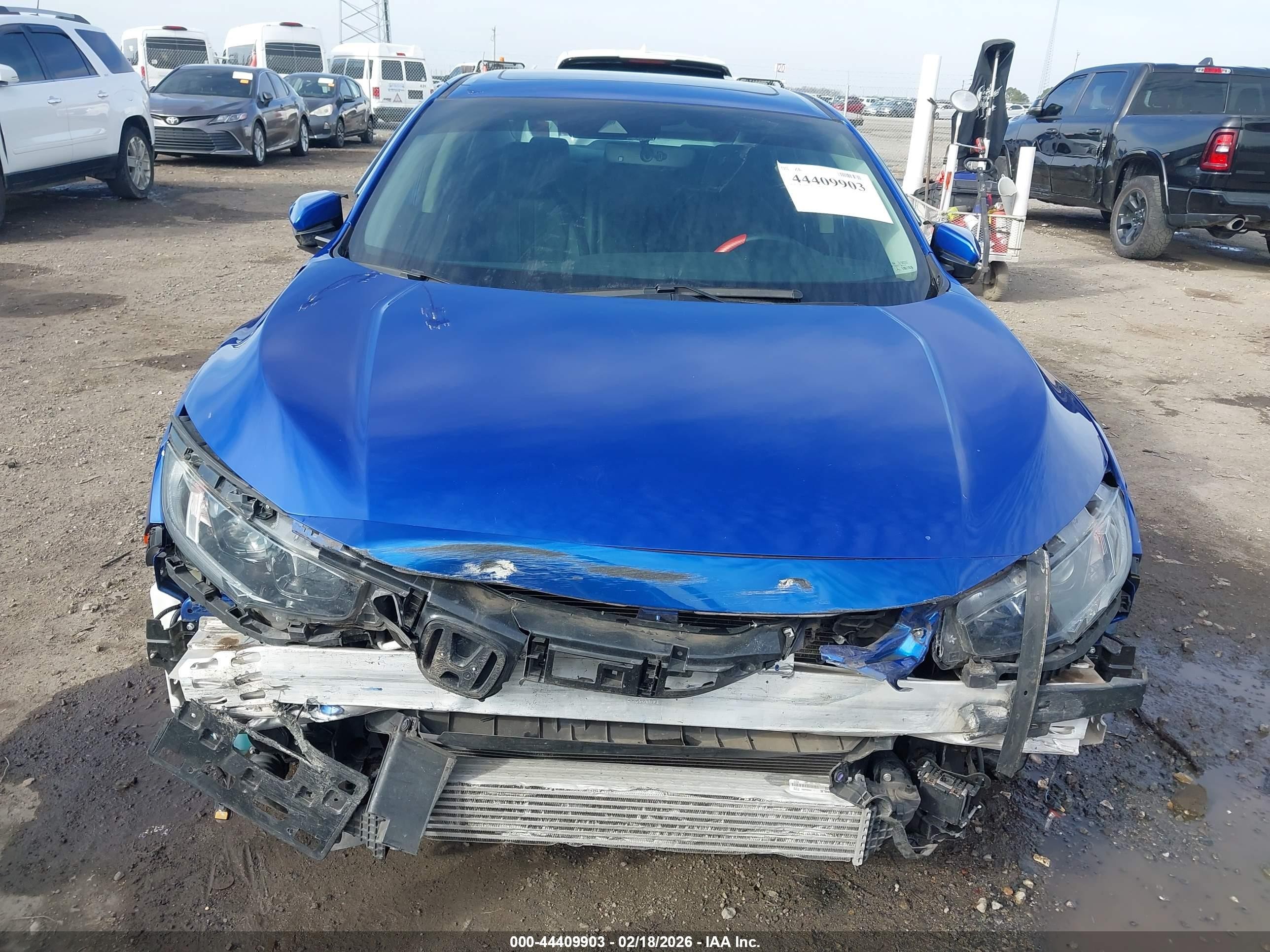 2021 Honda Civic Ex-l Blue vin: 19XFC1F76ME005700