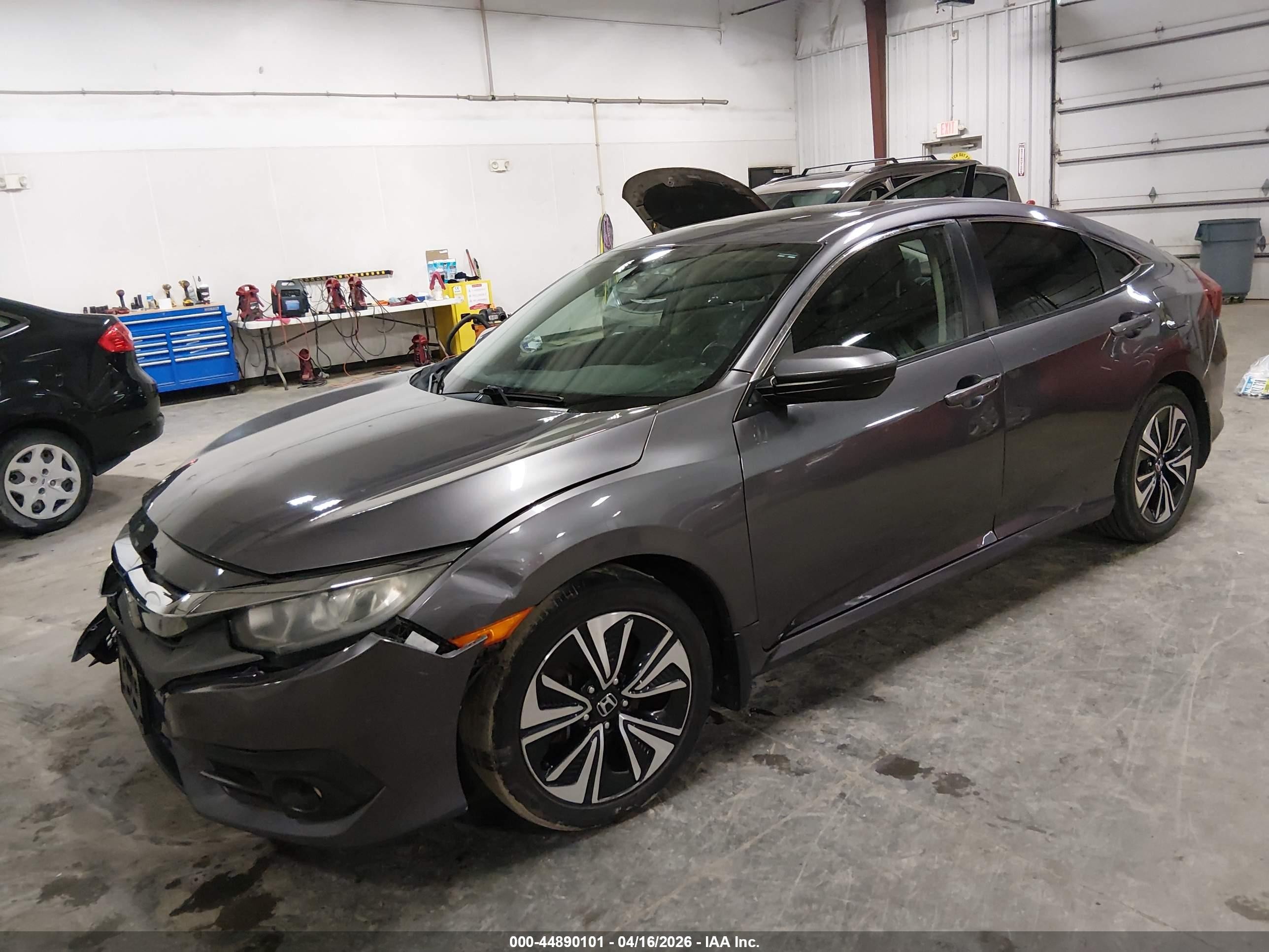 2018 Honda Civic Ex-l Gray vin: 19XFC1F78JE000462