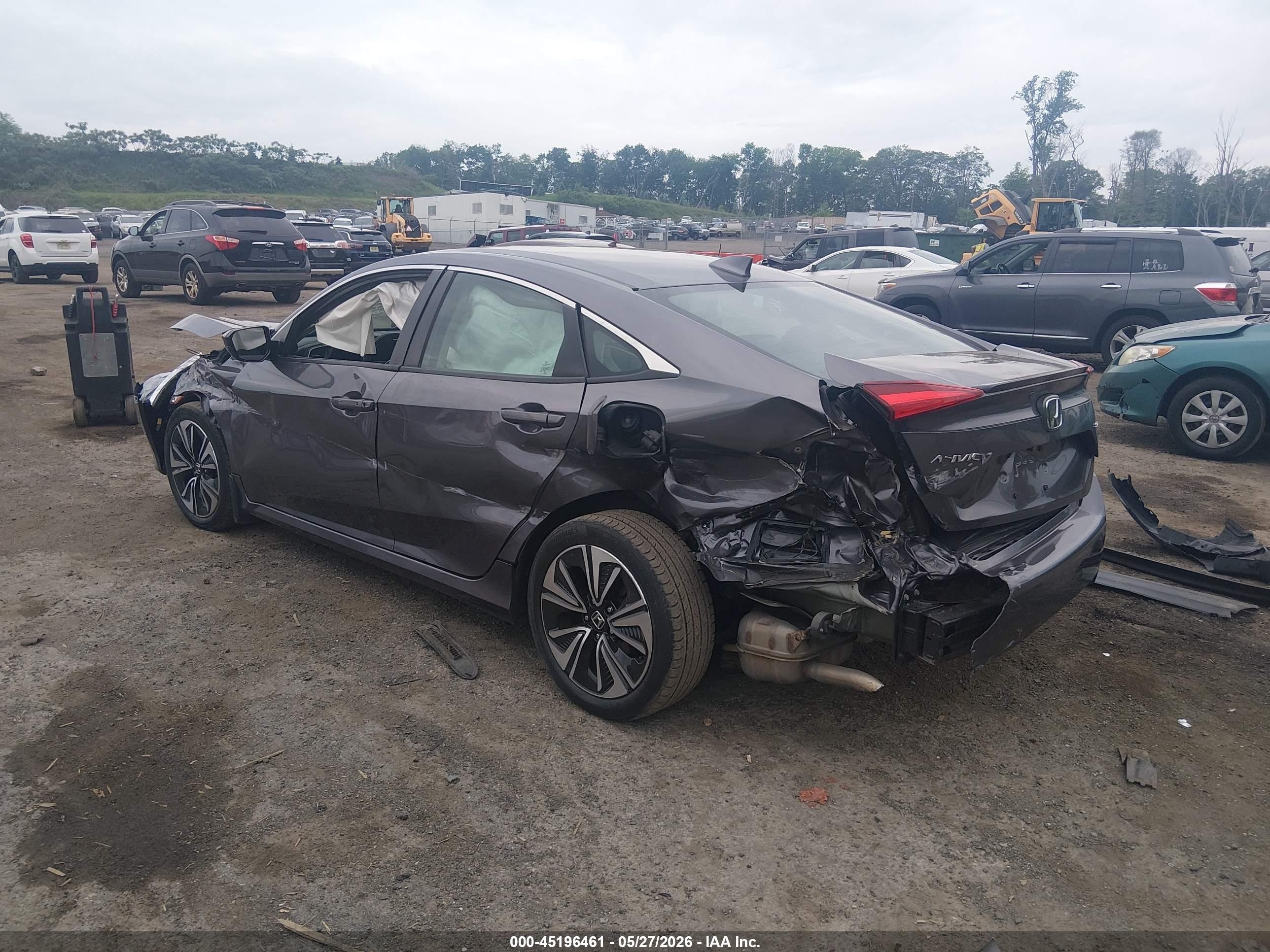 2017 Honda Civic Ex-l Gray vin: 19XFC1F7XHE215142