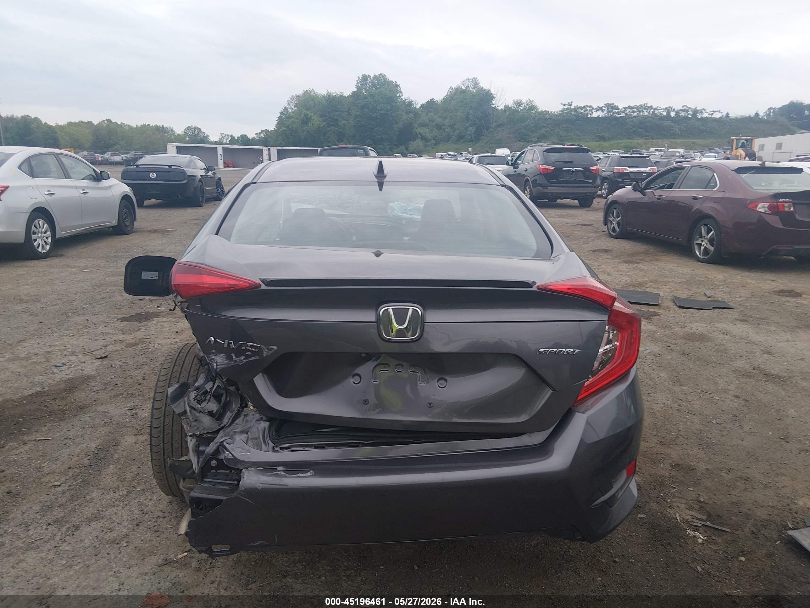 2017 Honda Civic Ex-l Gray vin: 19XFC1F7XHE215142