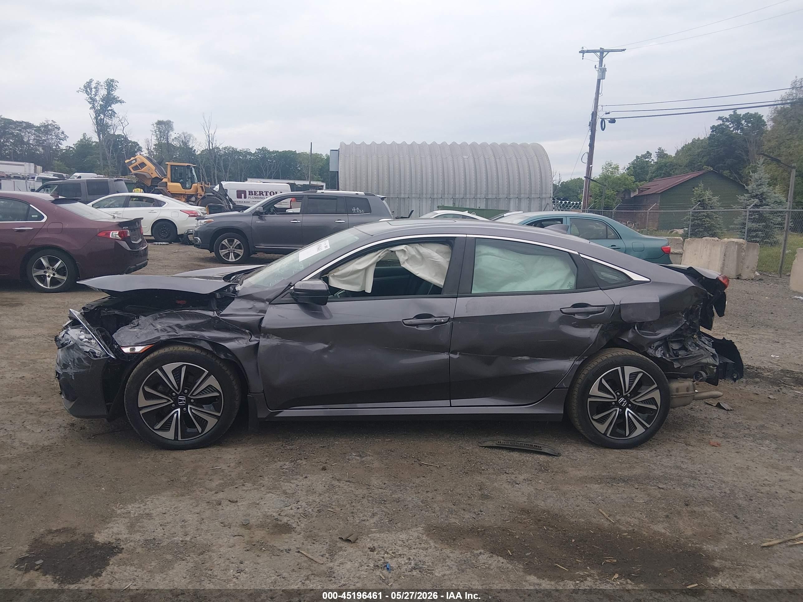 2017 Honda Civic Ex-l Gray vin: 19XFC1F7XHE215142