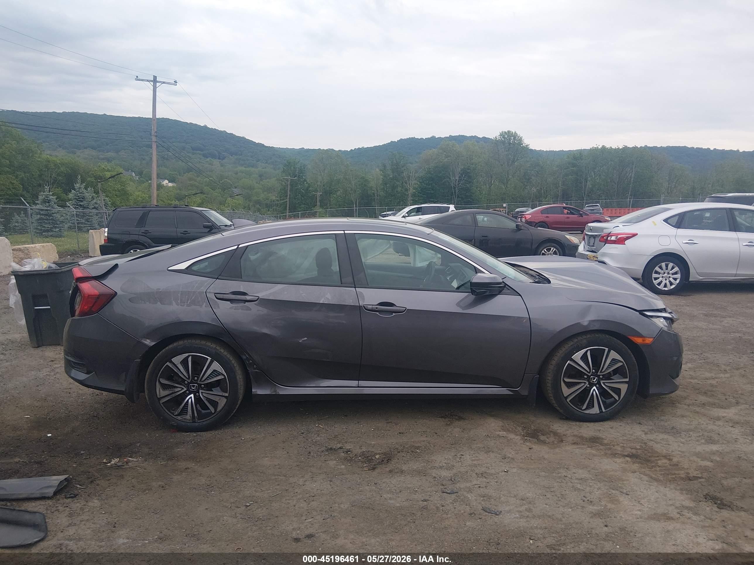 2017 Honda Civic Ex-l Gray vin: 19XFC1F7XHE215142