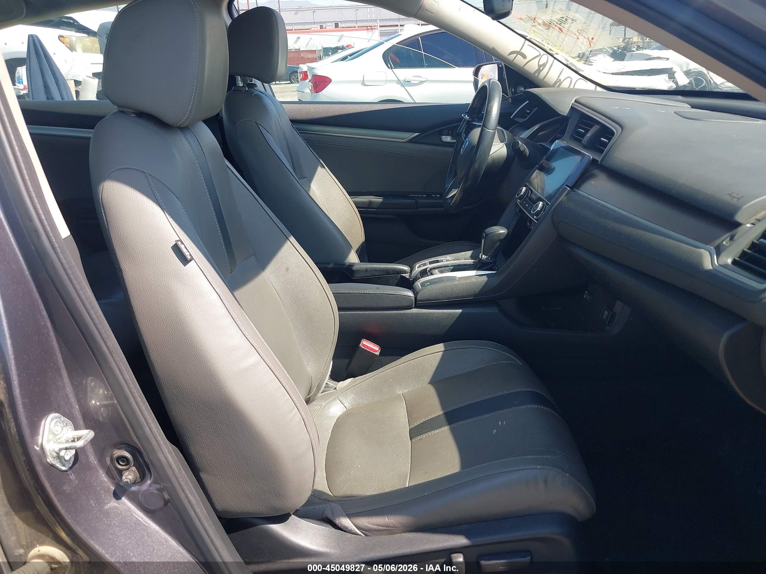 2016 Honda Civic Touring Серый vin: 19XFC1F93GE202832
