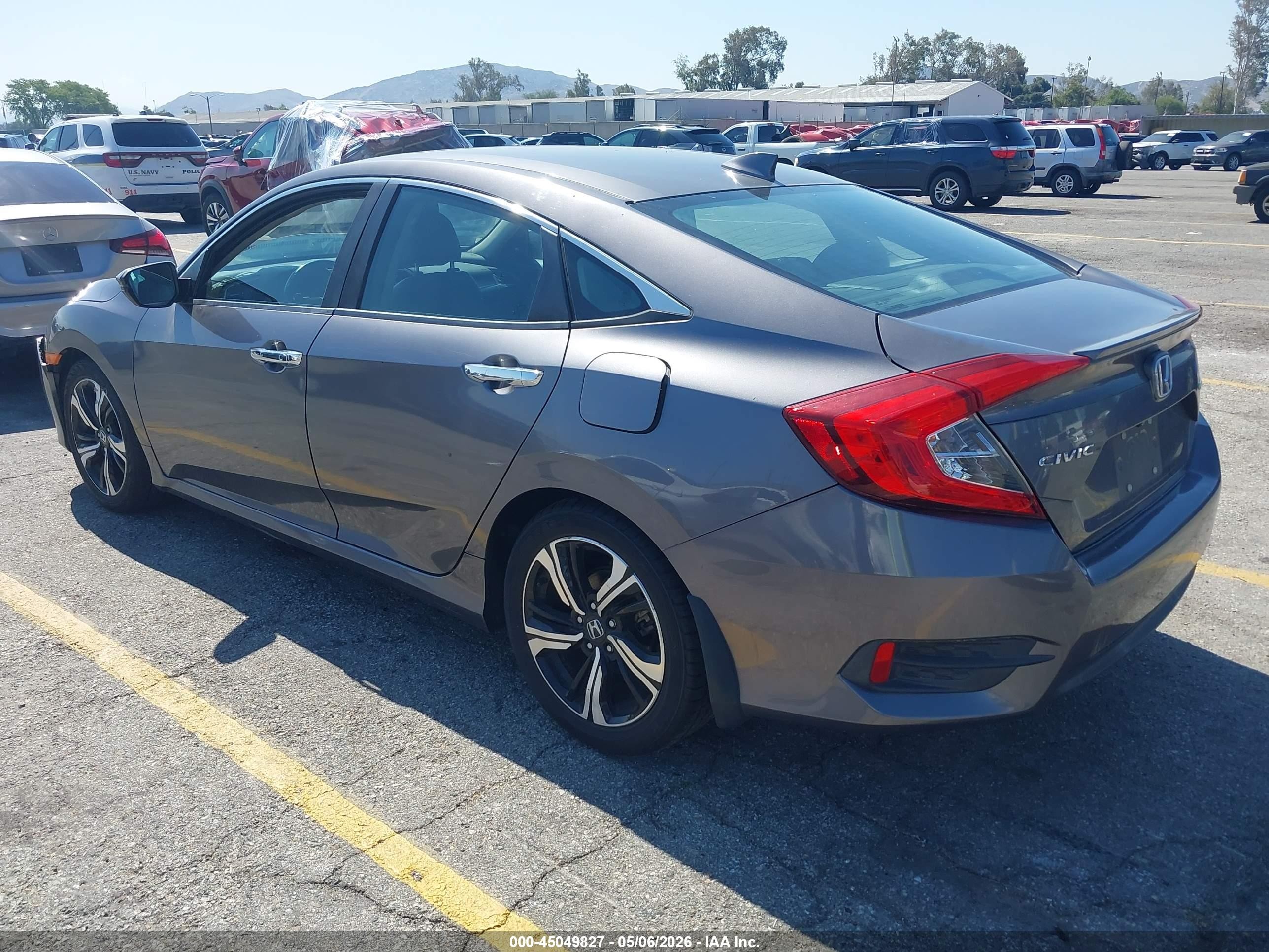 2016 Honda Civic Touring Серый vin: 19XFC1F93GE202832