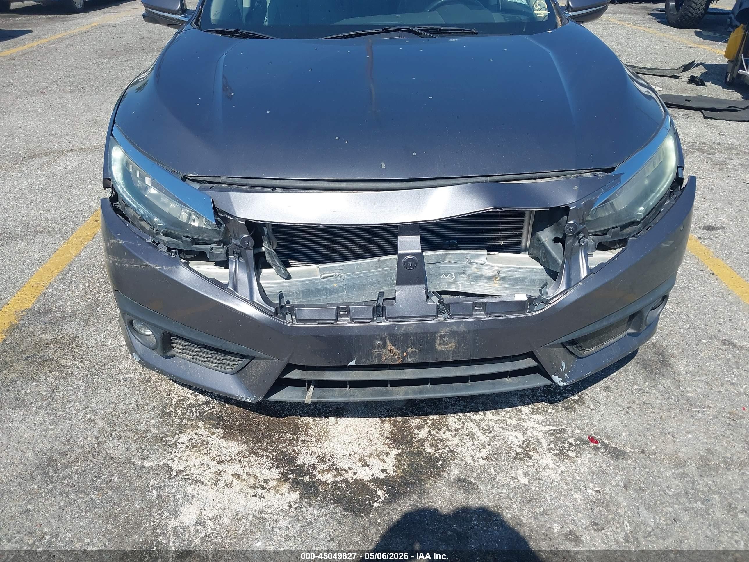 2016 Honda Civic Touring Серый vin: 19XFC1F93GE202832