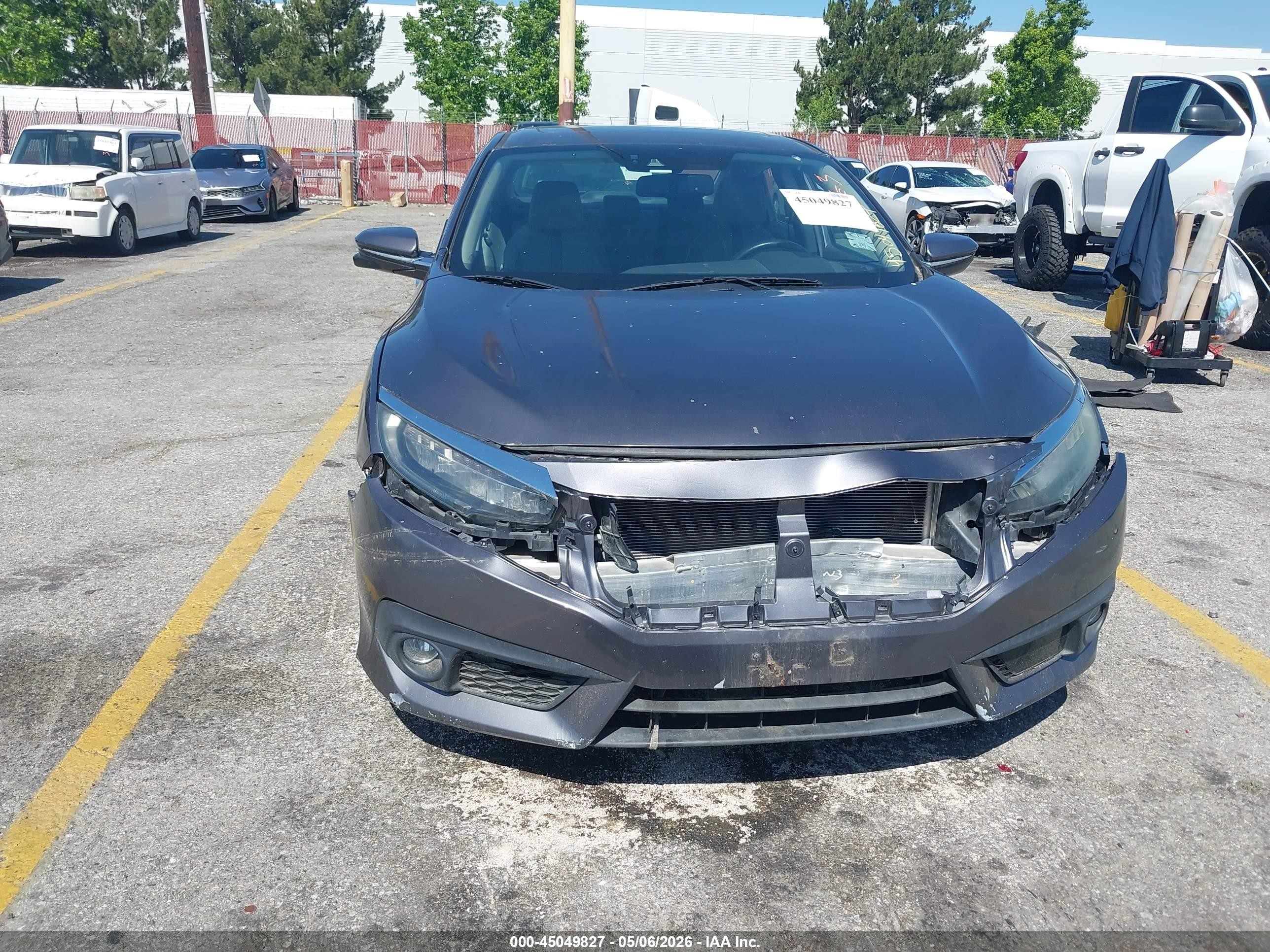 2016 Honda Civic Touring Серый vin: 19XFC1F93GE202832