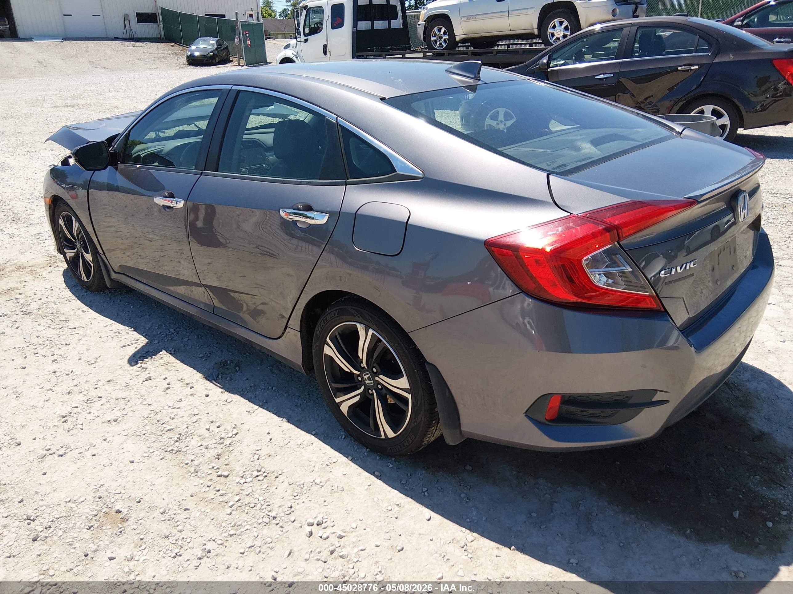2017 Honda Civic Touring Gray vin: 19XFC1F97HE015420