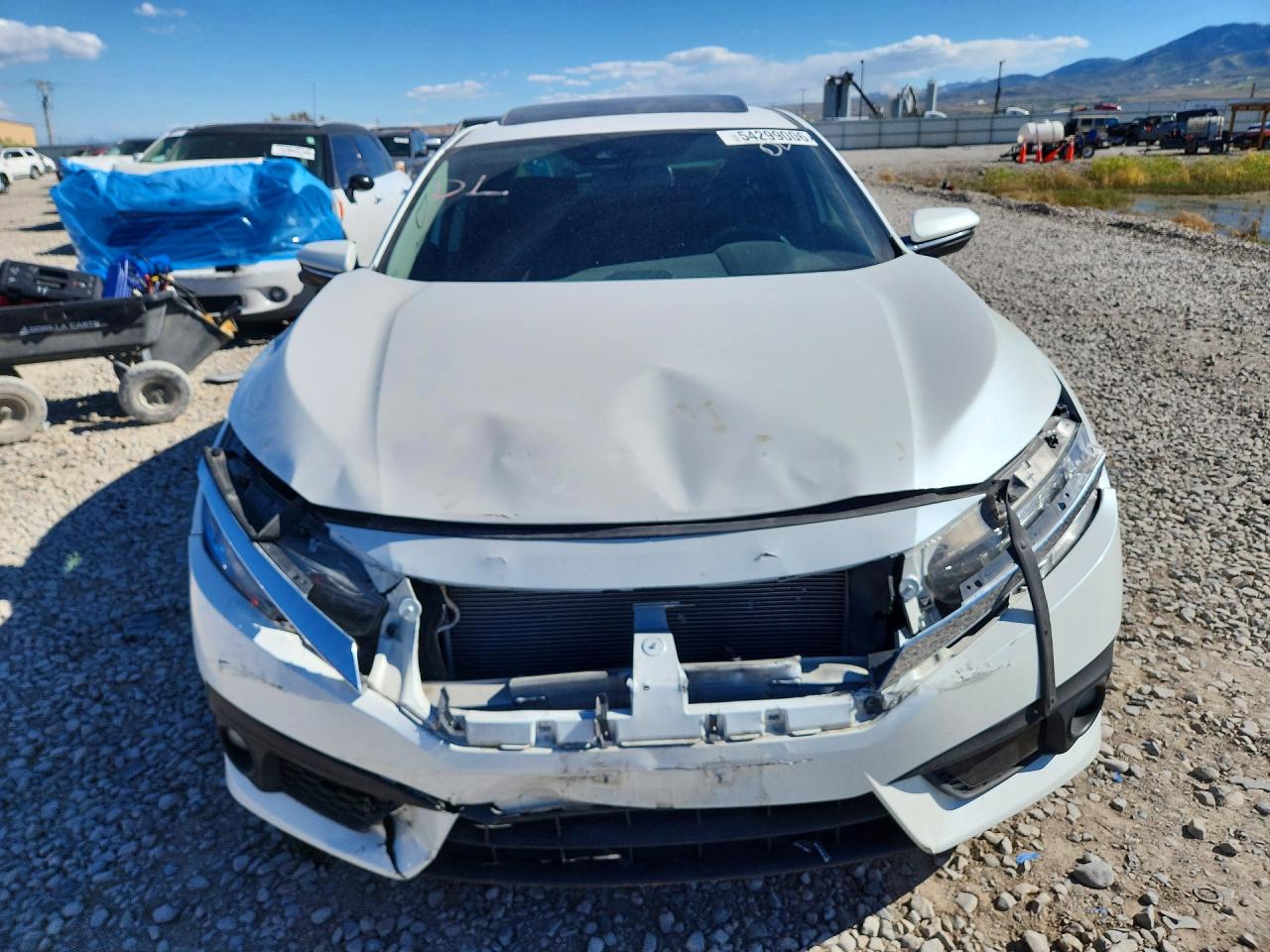 2016 Honda Civic Touring White vin: 19XFC1F9XGE030699