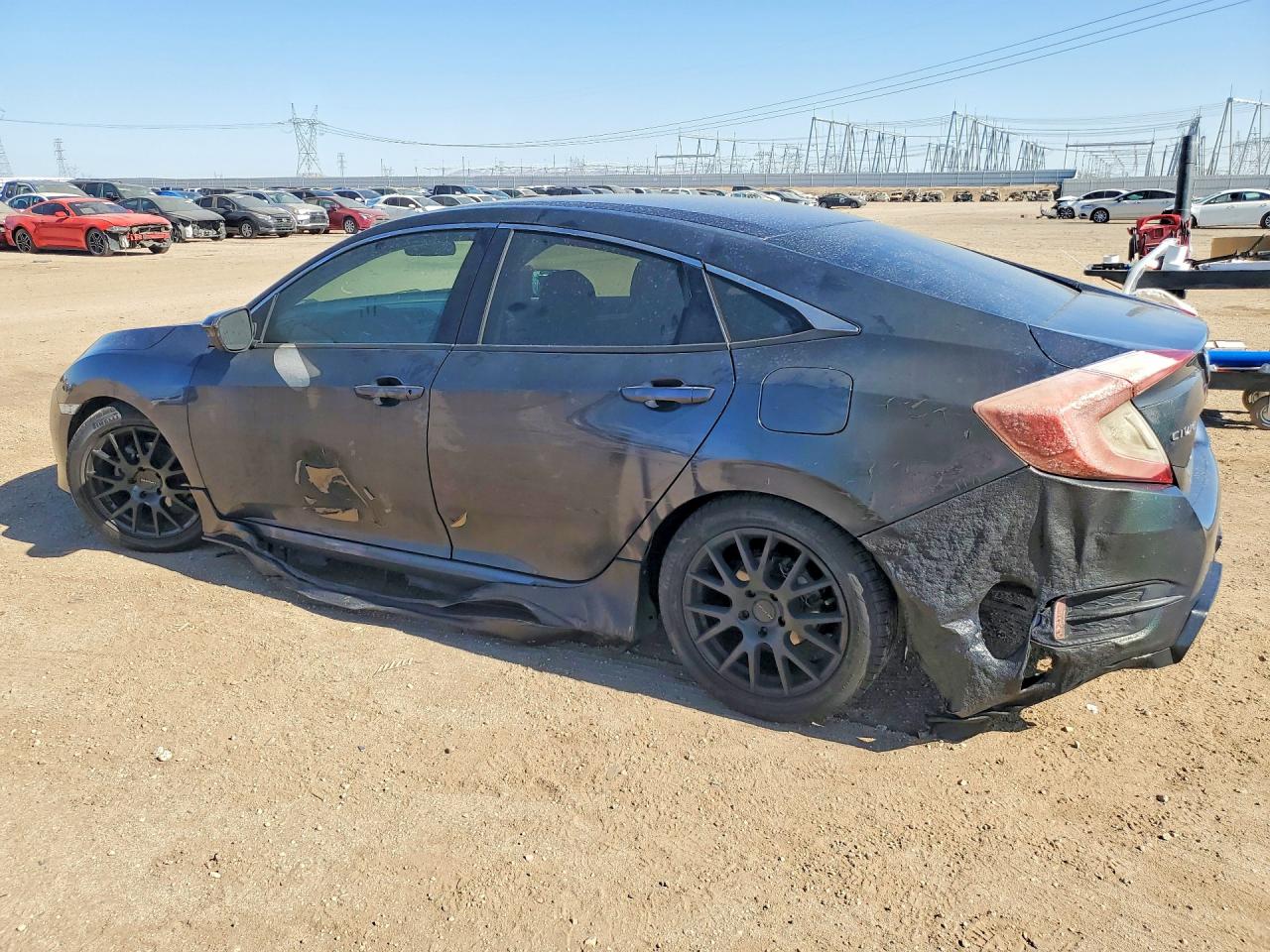 2016 Honda Civic Lx Gray vin: 19XFC2E55GE034129