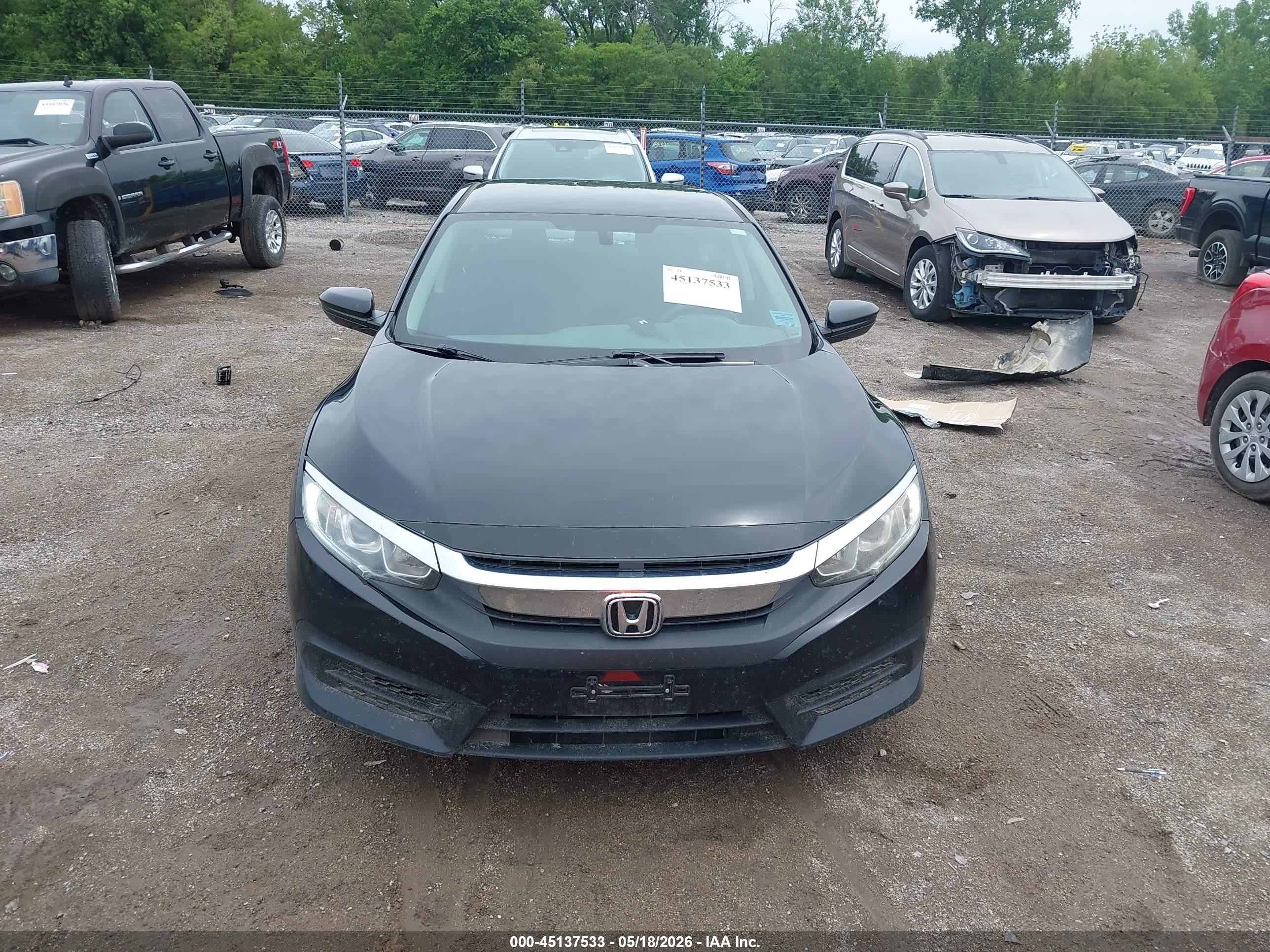 2017 Honda Civic Lx Black vin: 19XFC2E59HE013849