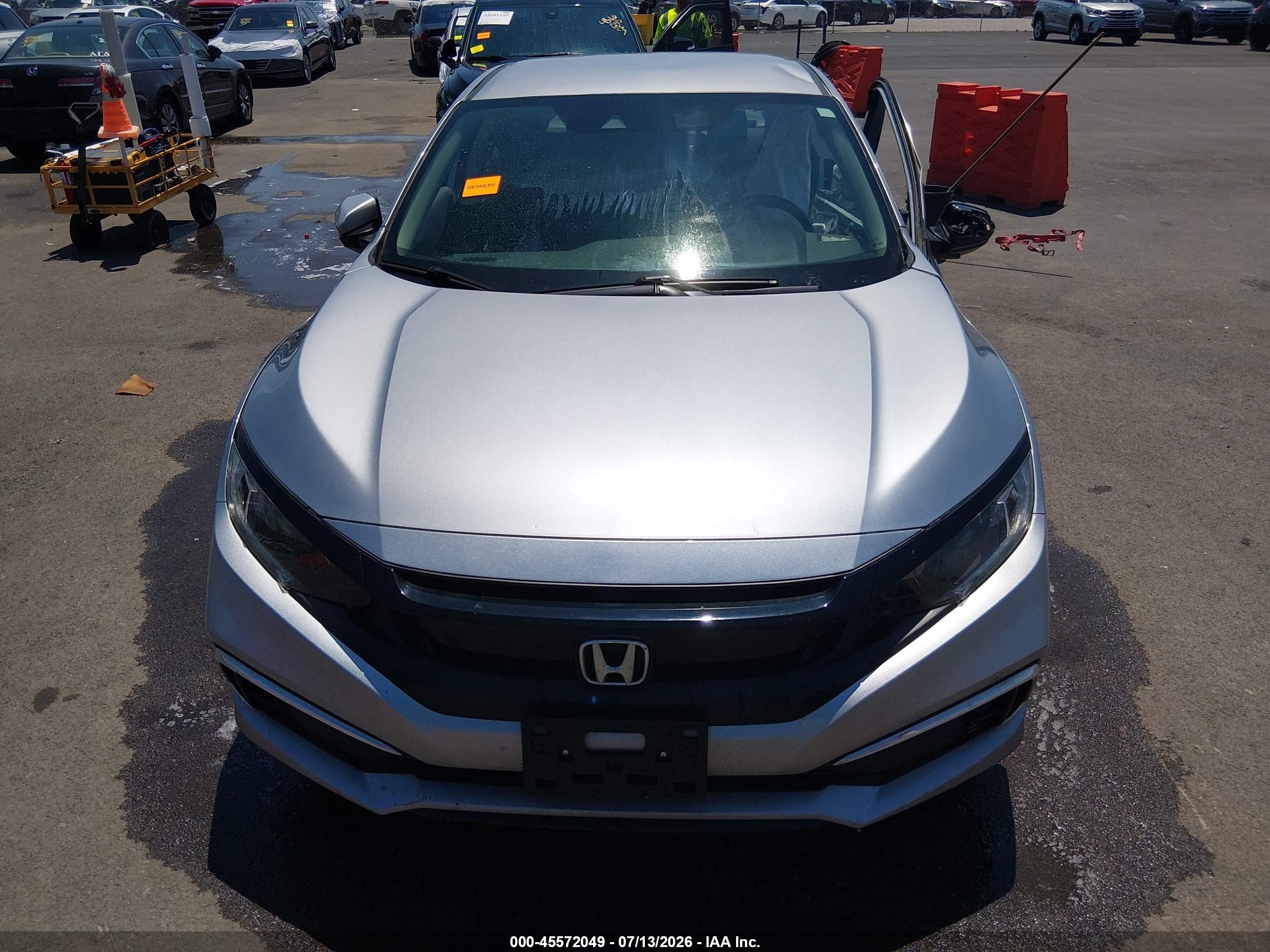 2020 Honda Civic Lx Silver vin: 19XFC2E6XLE001047