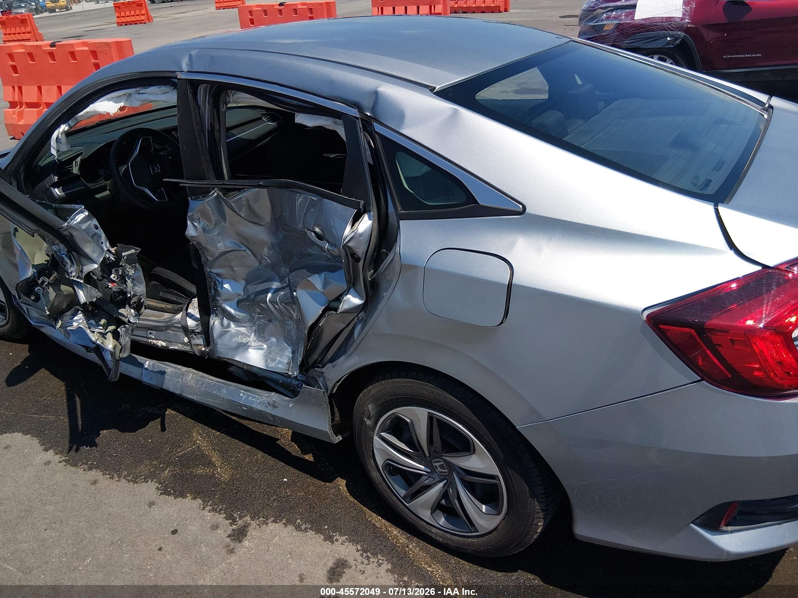 2020 Honda Civic Lx Silver vin: 19XFC2E6XLE001047